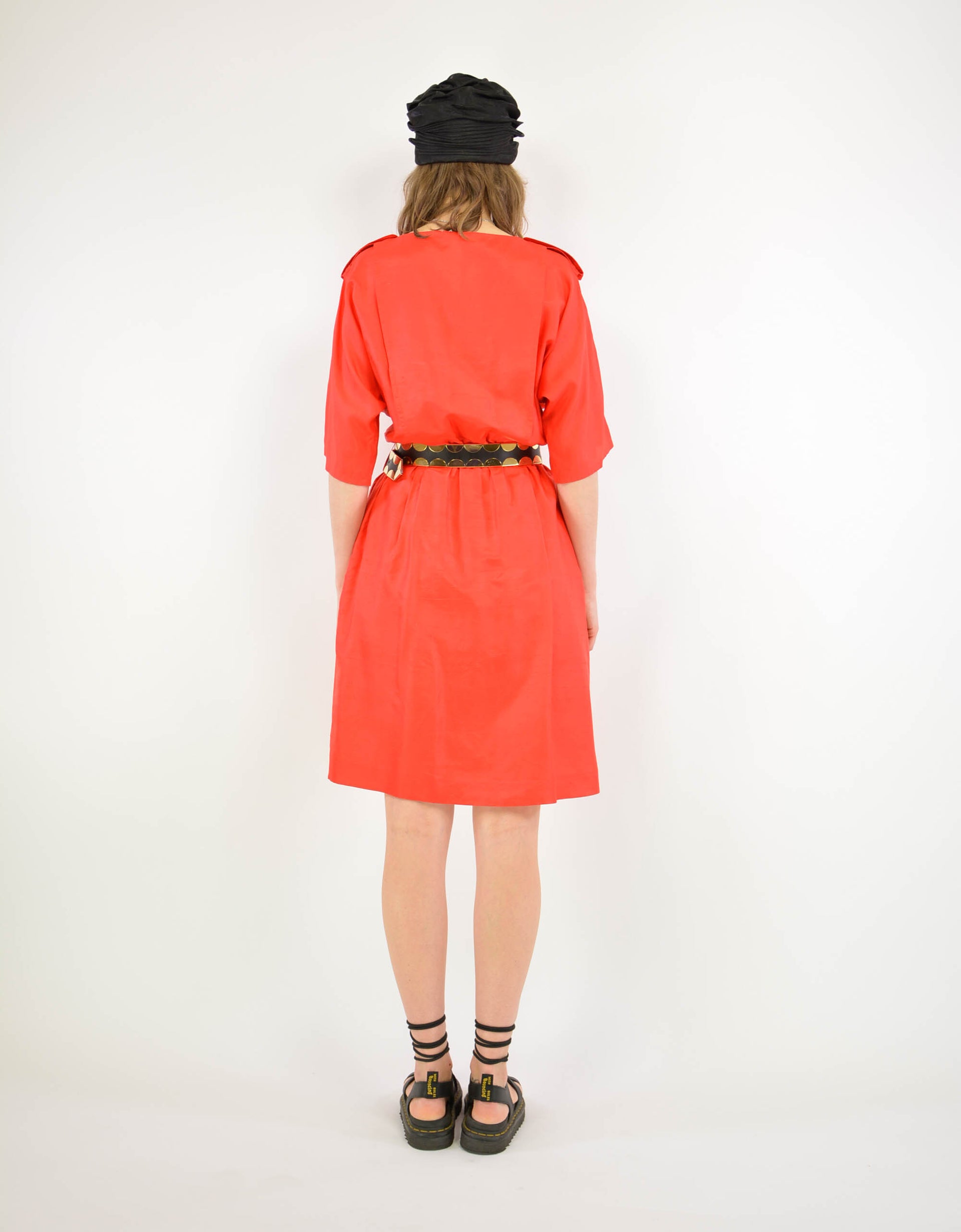 Red silk dress - PICKNWEIGHT - VINTAGE KILO STORE