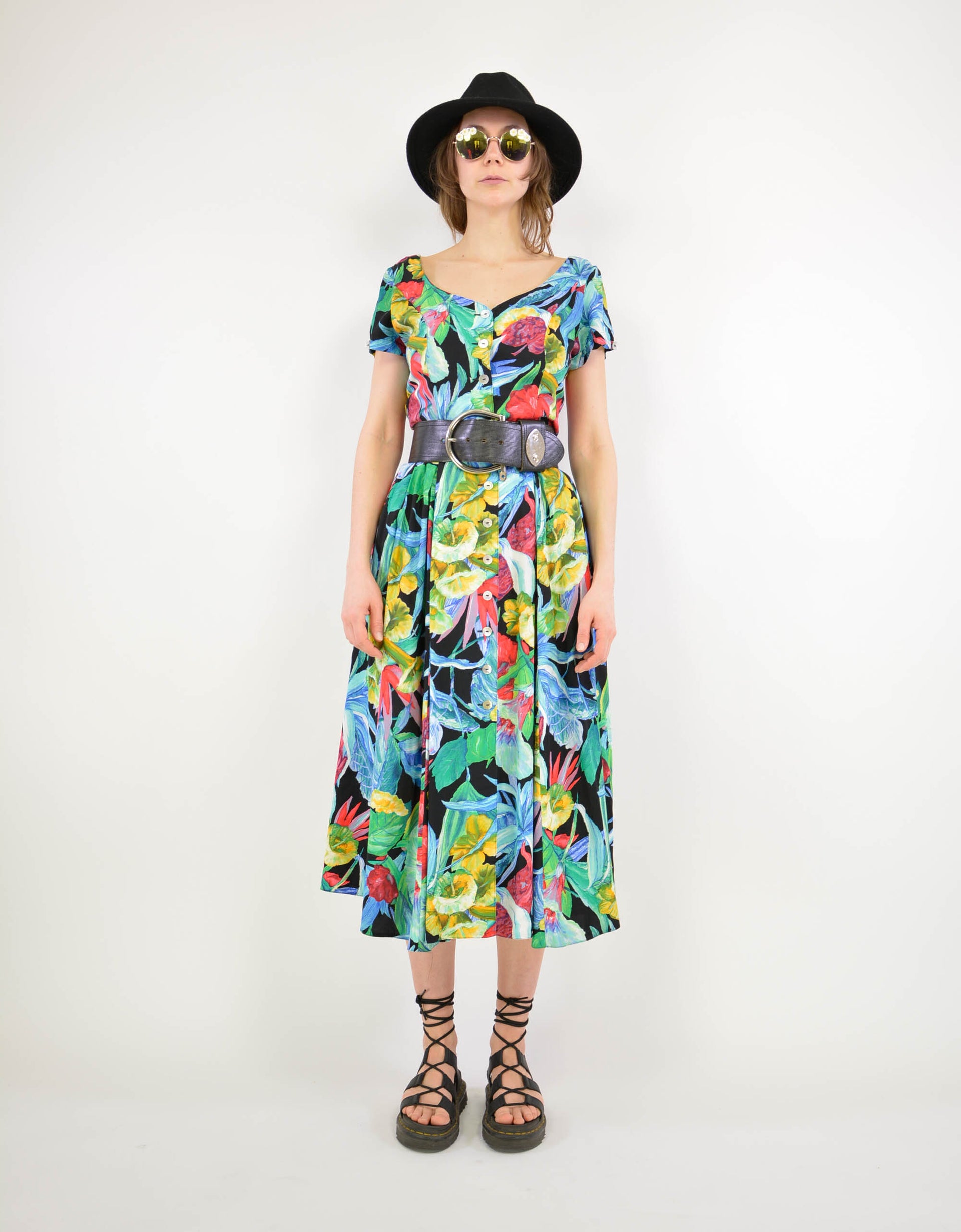 90s flower dress - PICKNWEIGHT - VINTAGE KILO STORE