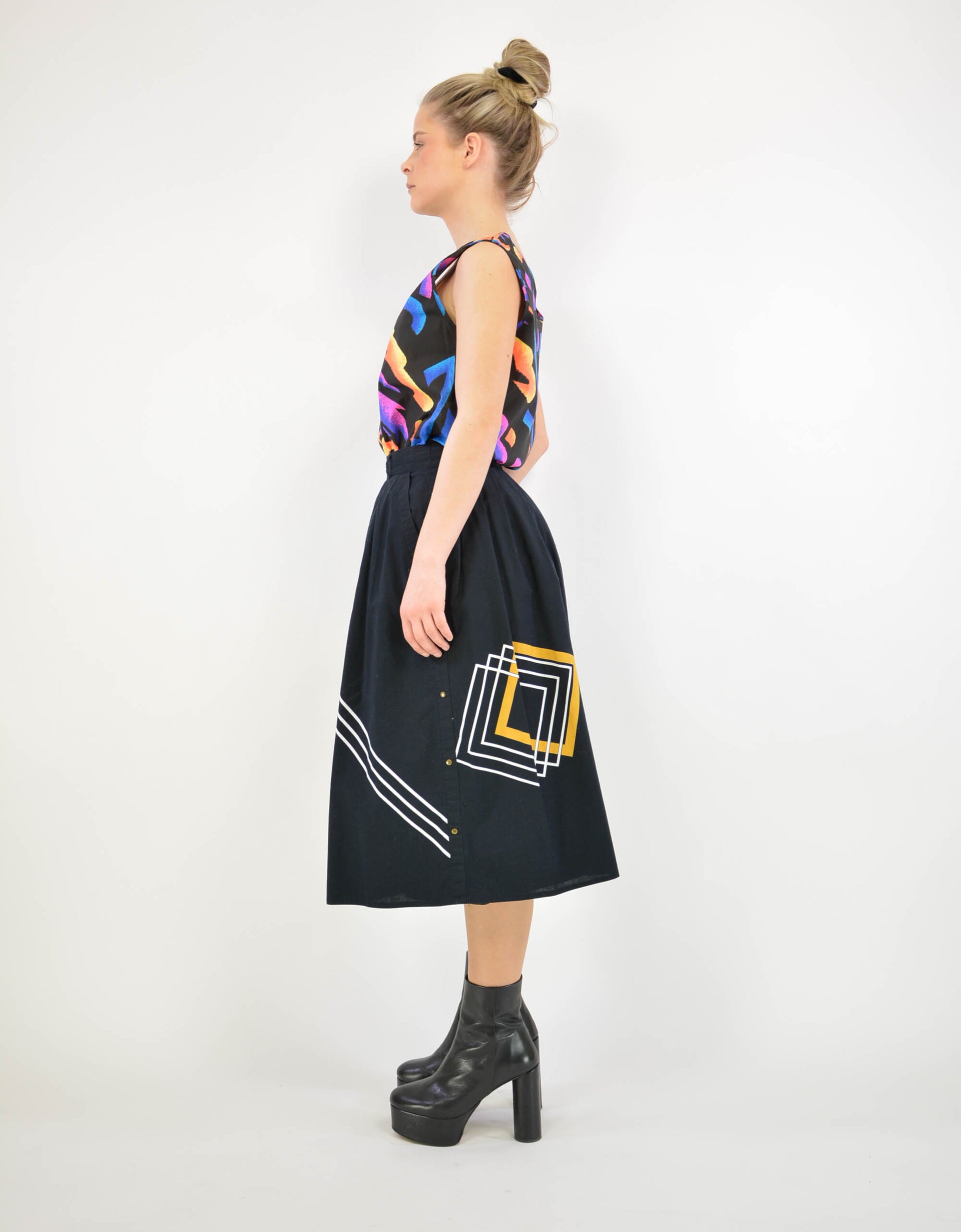 80s print skirt - PICKNWEIGHT - VINTAGE KILO STORE