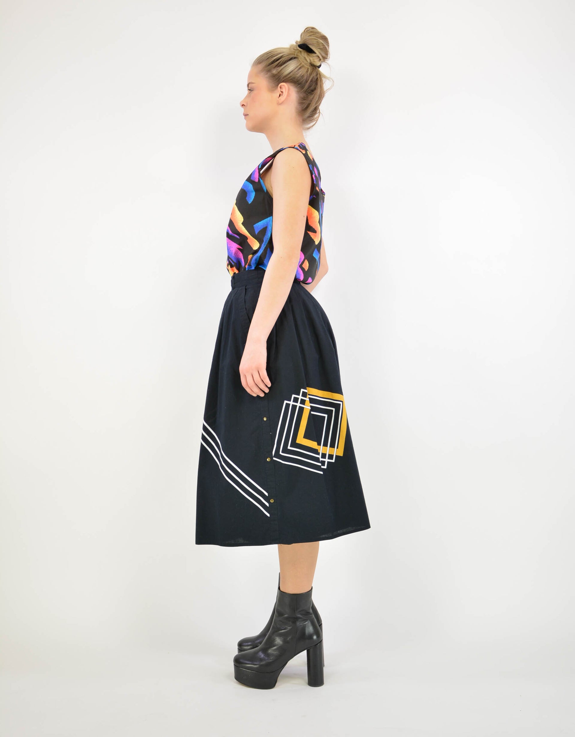 80s print top - PICKNWEIGHT - VINTAGE KILO STORE