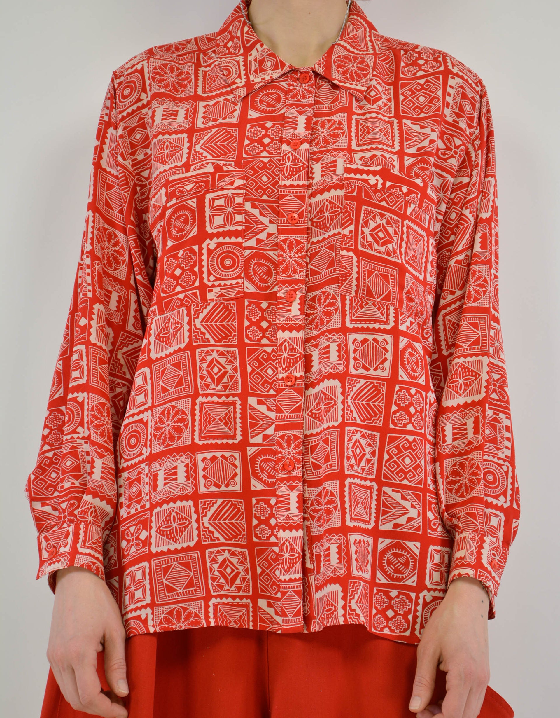 90s print blouse - PICKNWEIGHT - VINTAGE KILO STORE