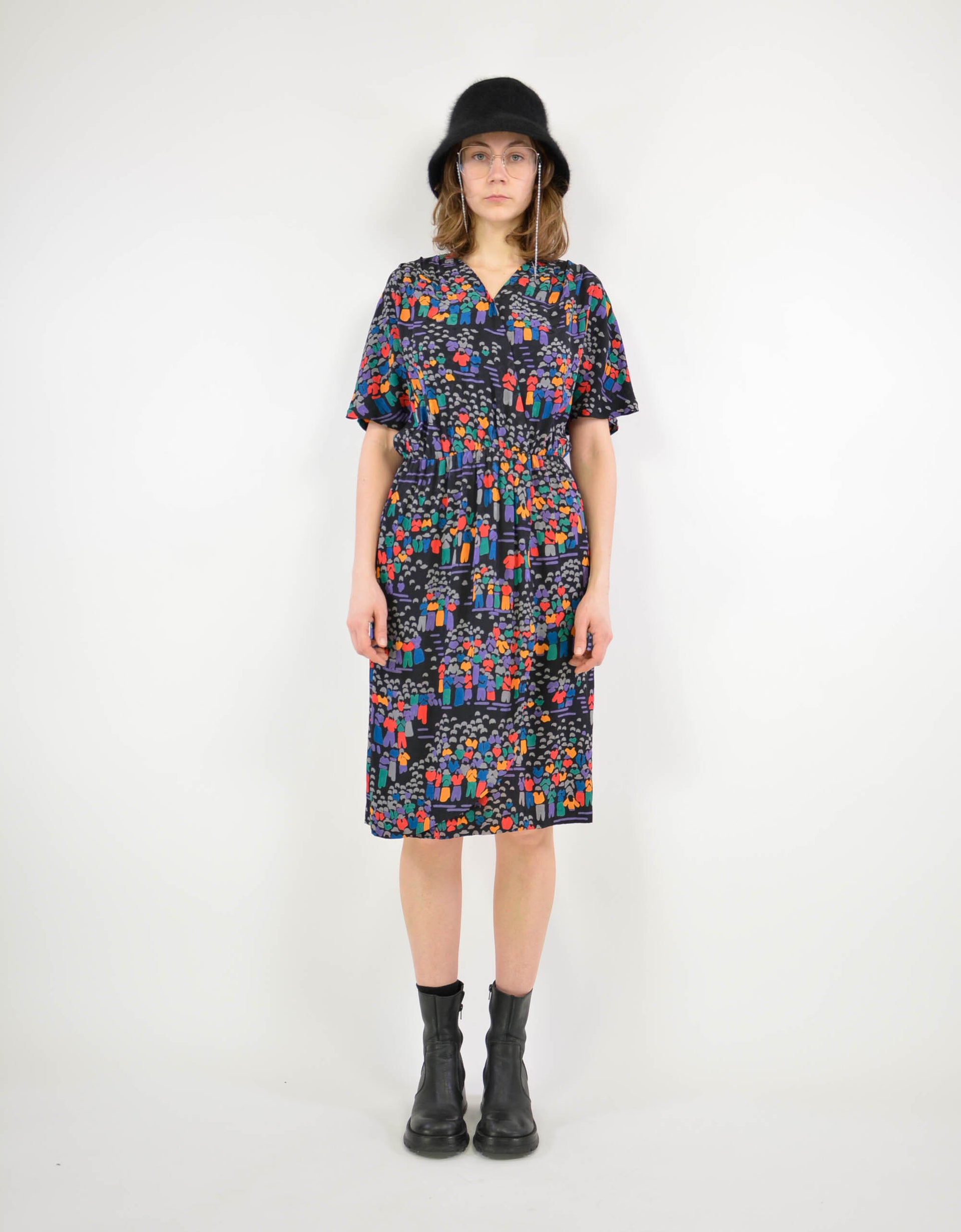 80s print dress - PICKNWEIGHT - VINTAGE KILO STORE