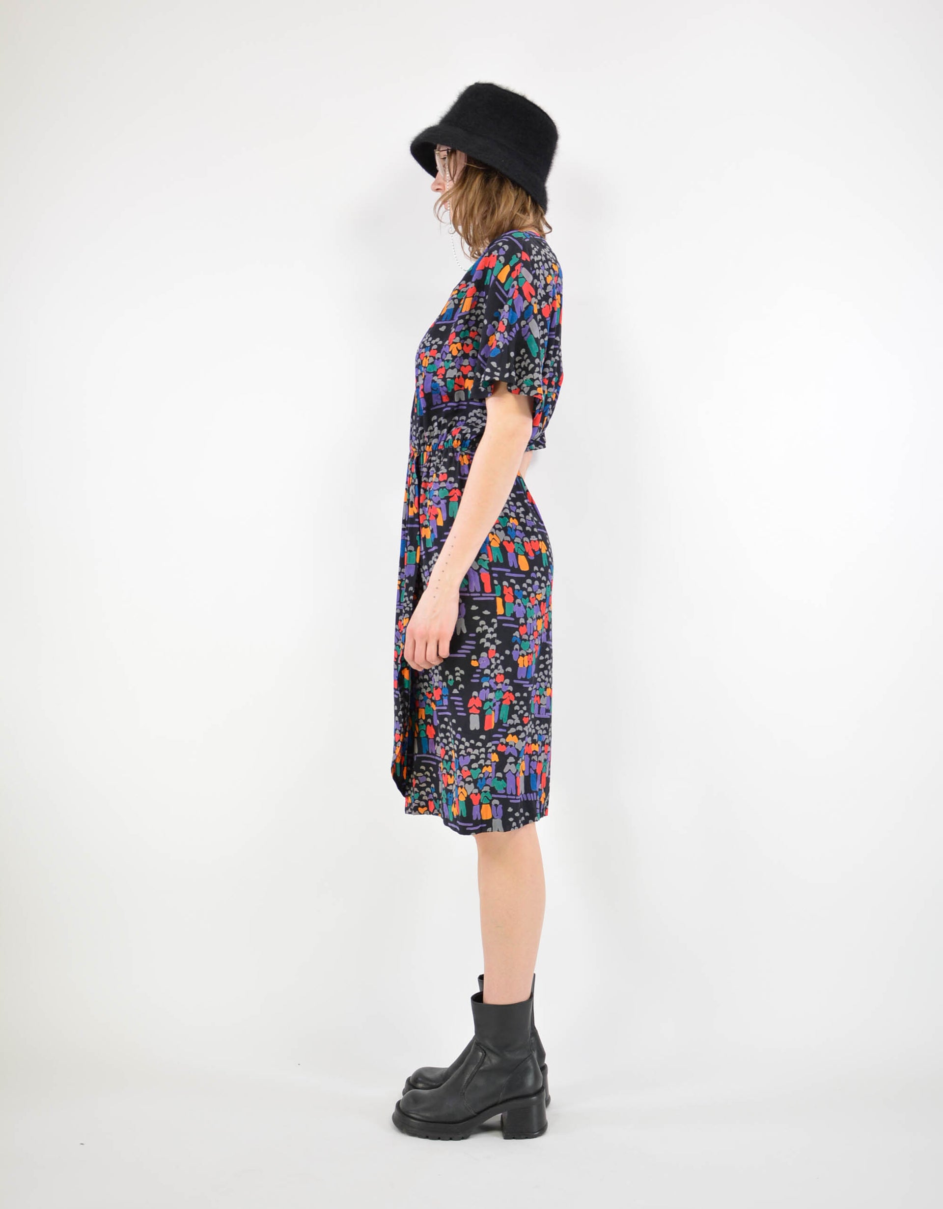 80s print dress - PICKNWEIGHT - VINTAGE KILO STORE