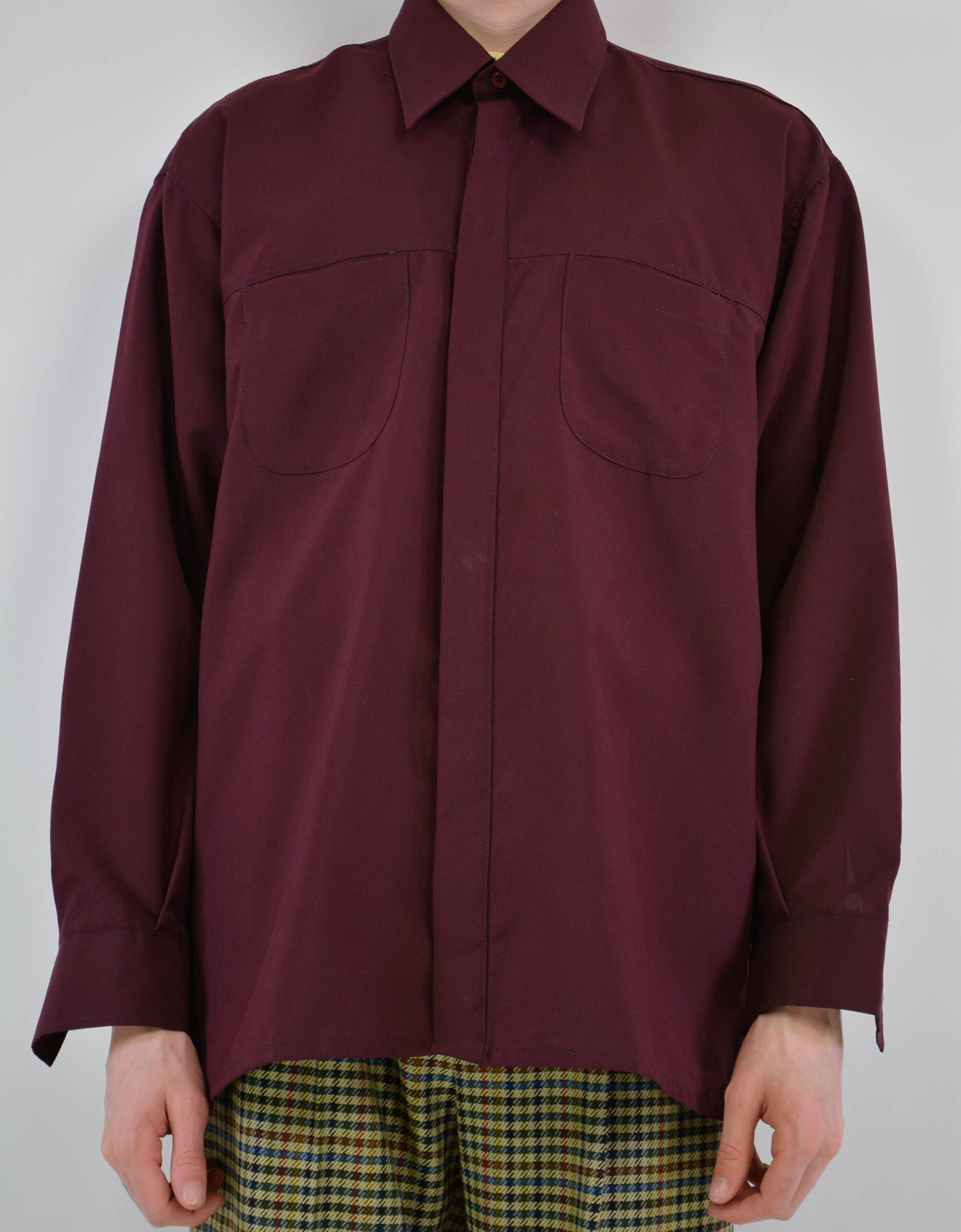 Wine red shirt - PICKNWEIGHT - VINTAGE KILO STORE
