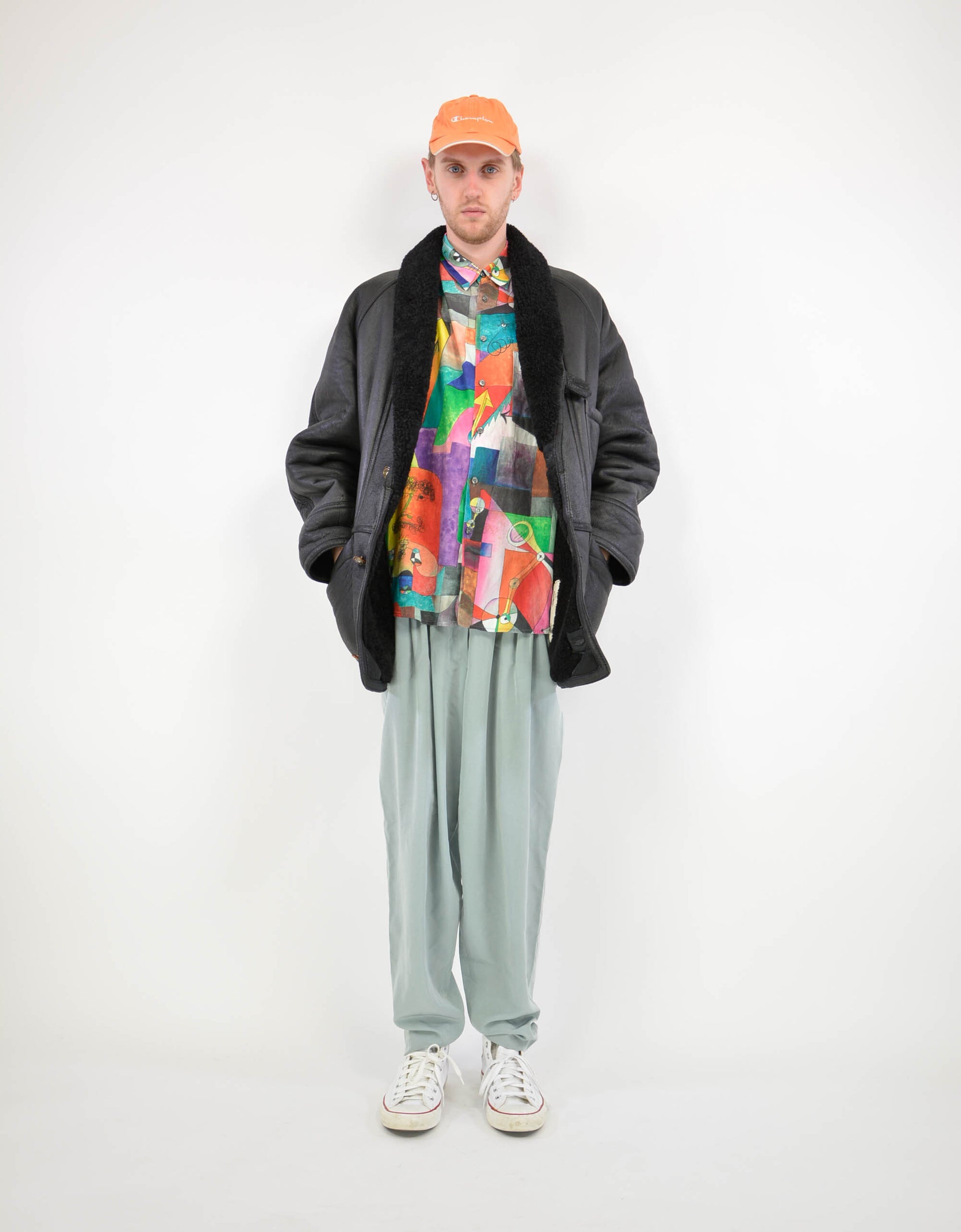 Leather sheepskin coat - PICKNWEIGHT - VINTAGE KILO STORE