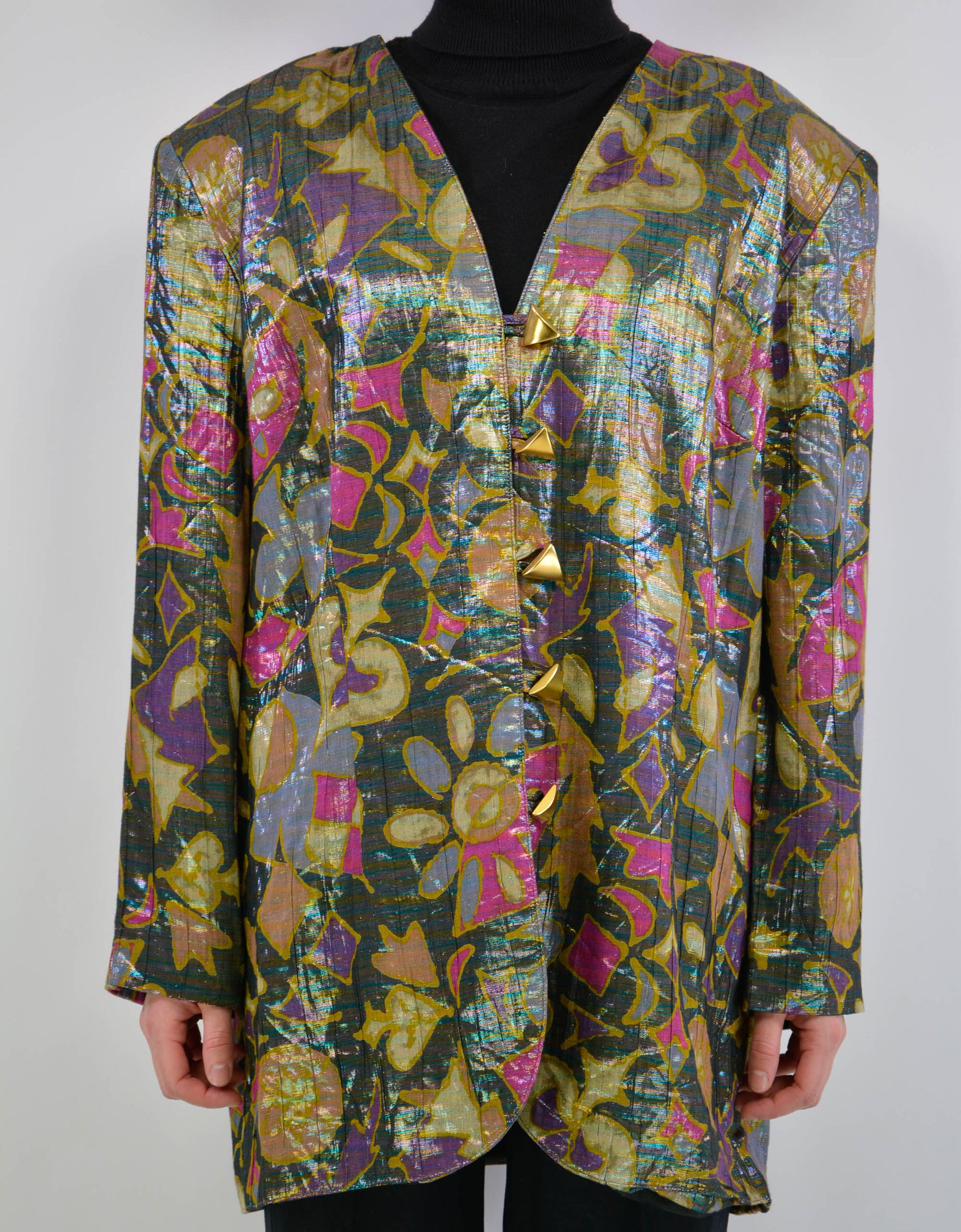 80s metallic suit jacket - PICKNWEIGHT - VINTAGE KILO STORE