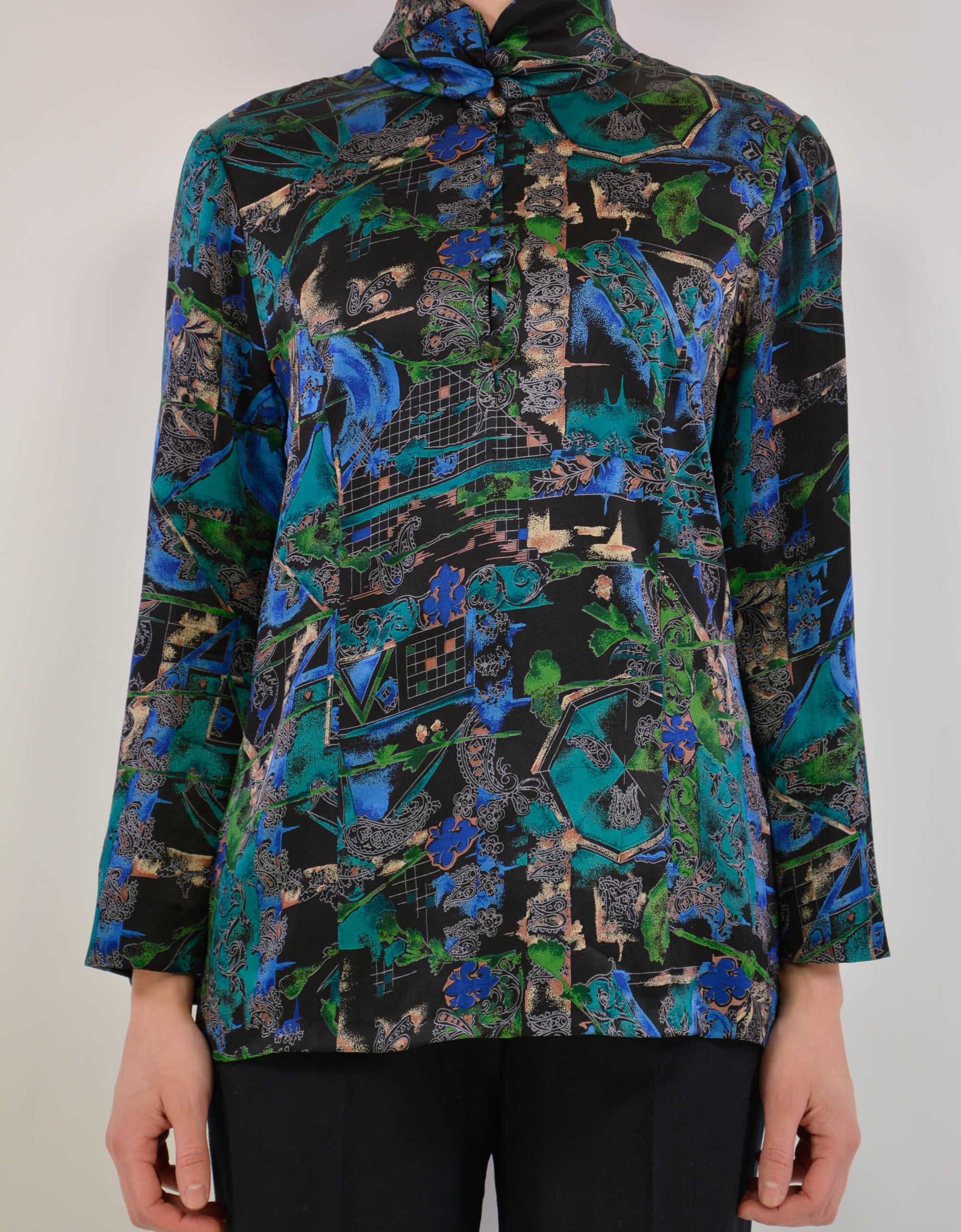 80s print blouse - PICKNWEIGHT - VINTAGE KILO STORE