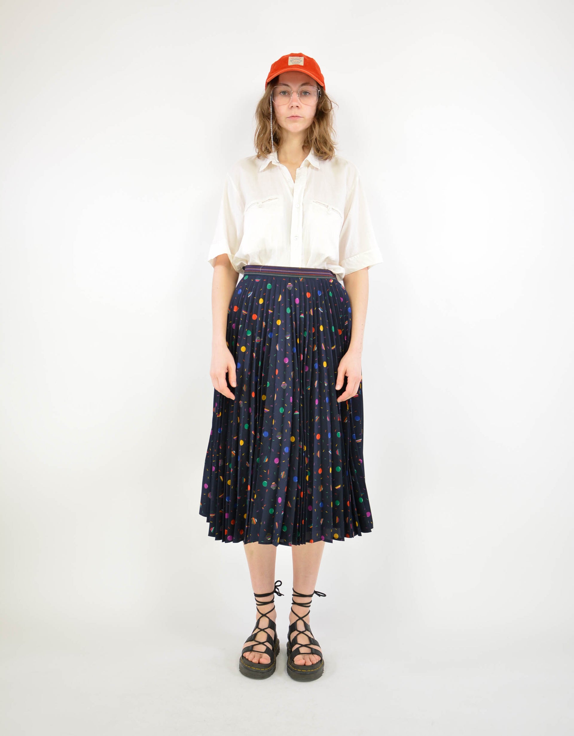 80s dotted skirt - PICKNWEIGHT - VINTAGE KILO STORE