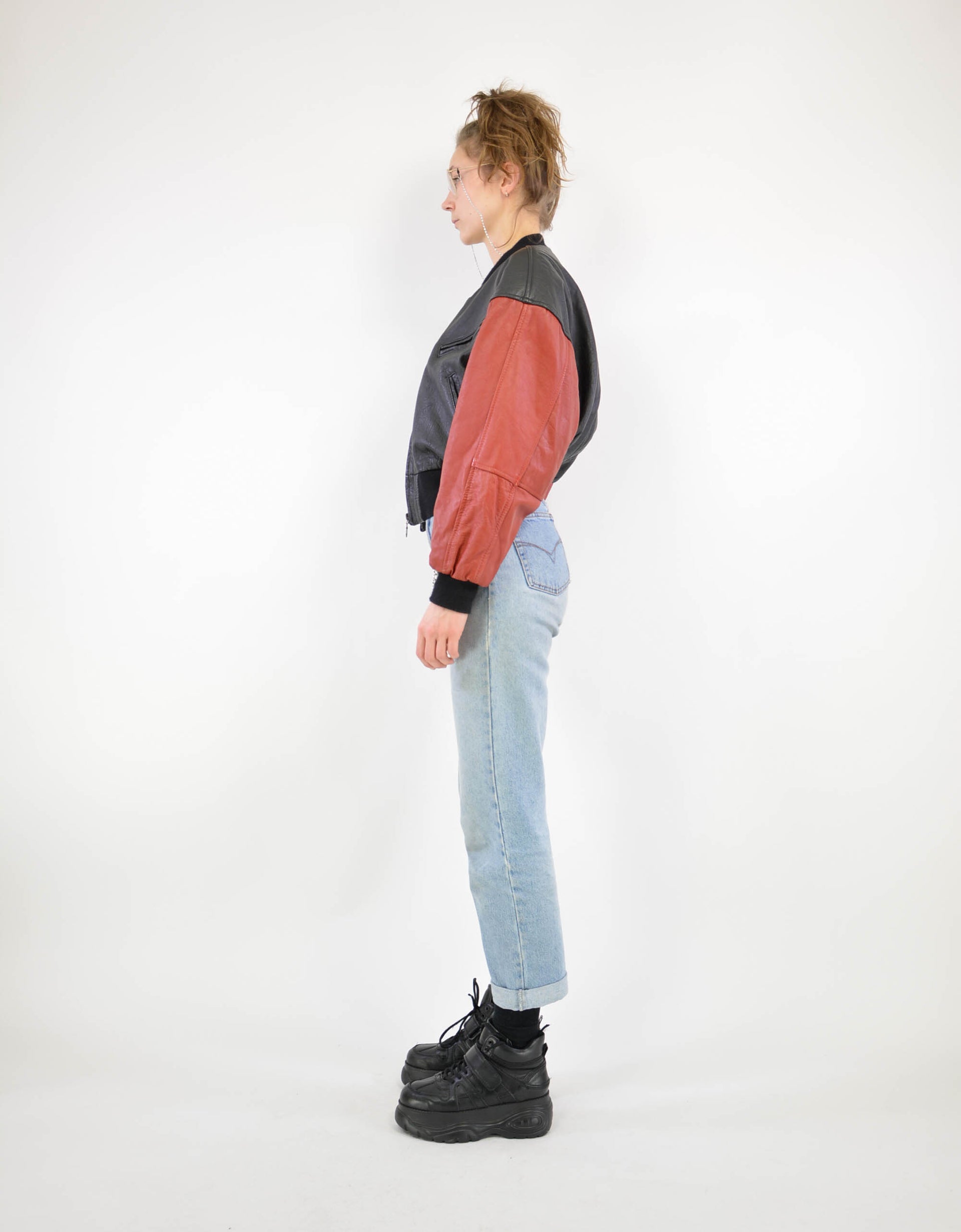80s leather jacket - PICKNWEIGHT - VINTAGE KILO STORE