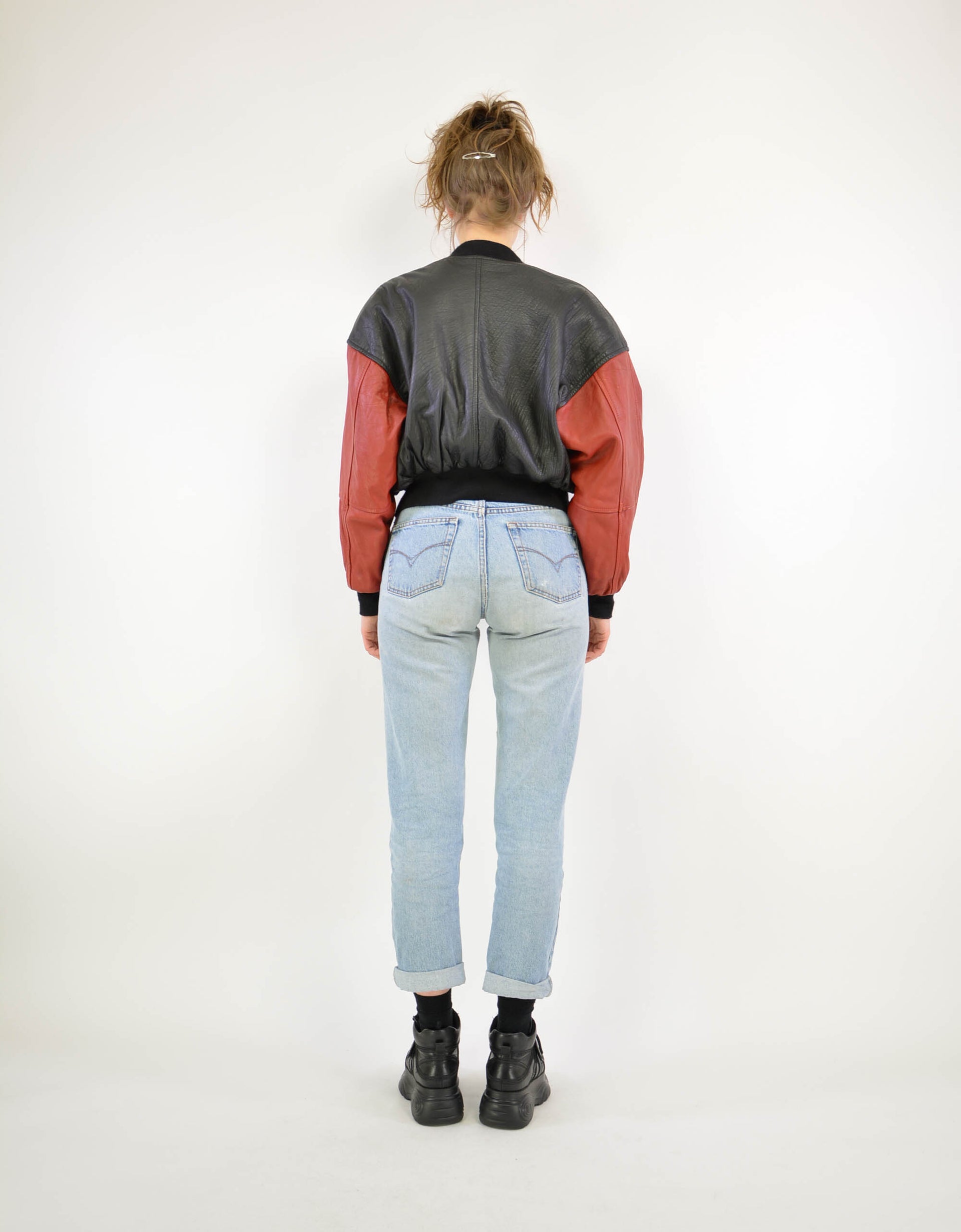 80s leather jacket - PICKNWEIGHT - VINTAGE KILO STORE