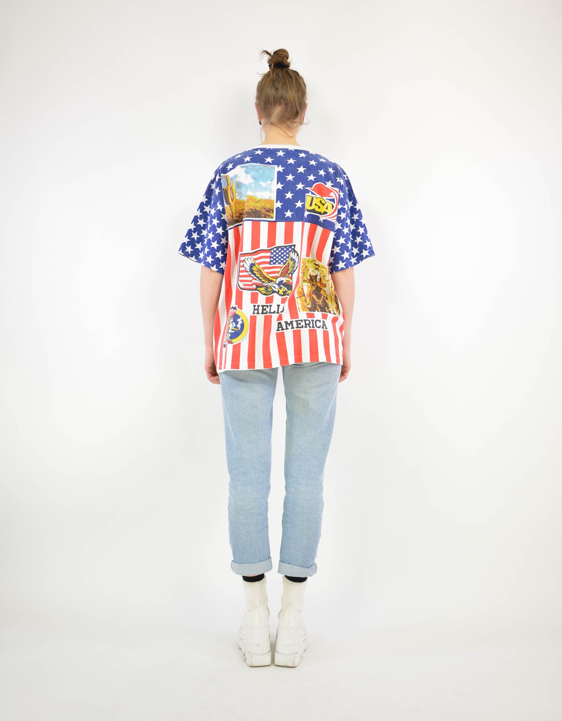 US print tee - PICKNWEIGHT - VINTAGE KILO STORE