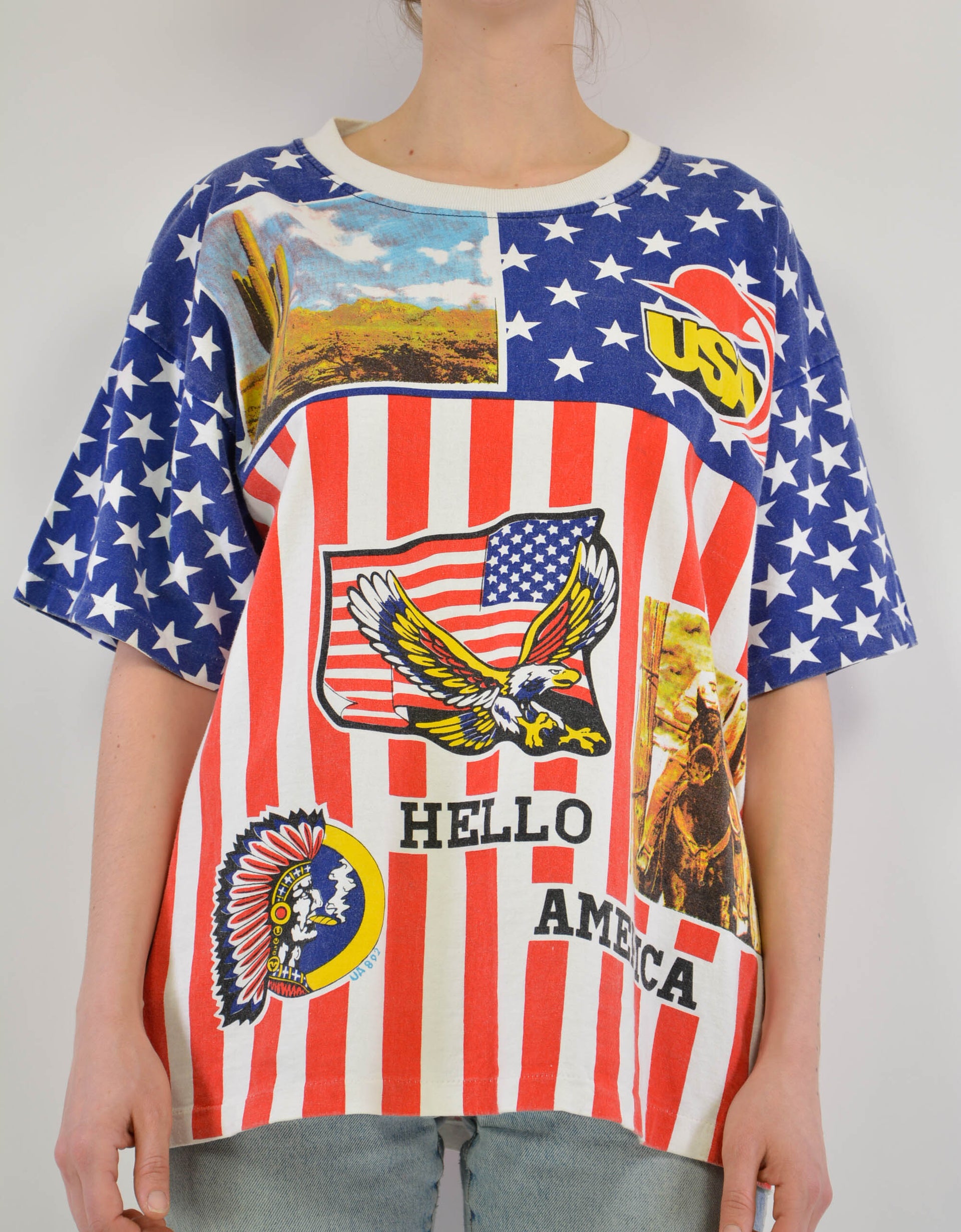 US print tee - PICKNWEIGHT - VINTAGE KILO STORE