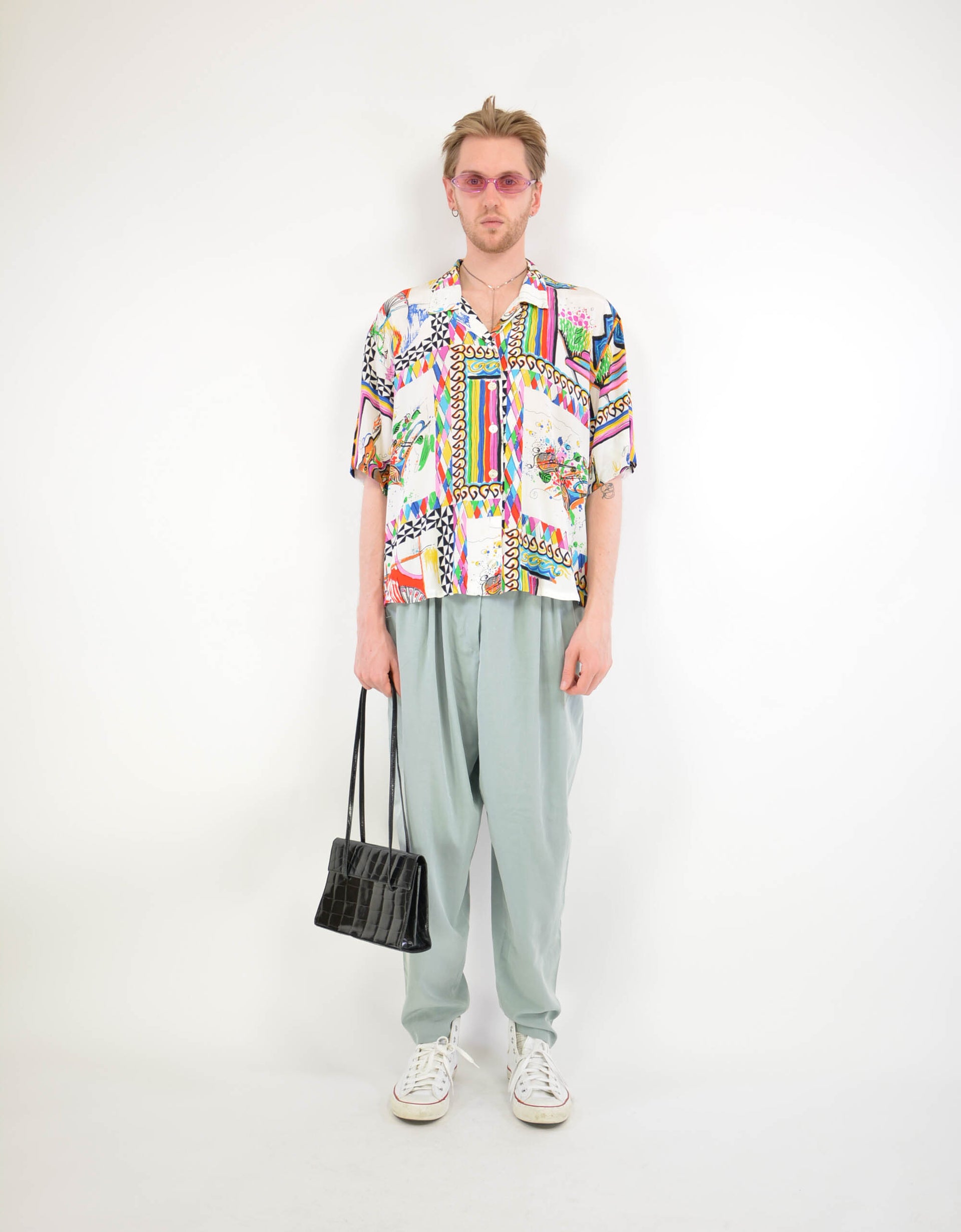 80s print blouse - PICKNWEIGHT - VINTAGE KILO STORE