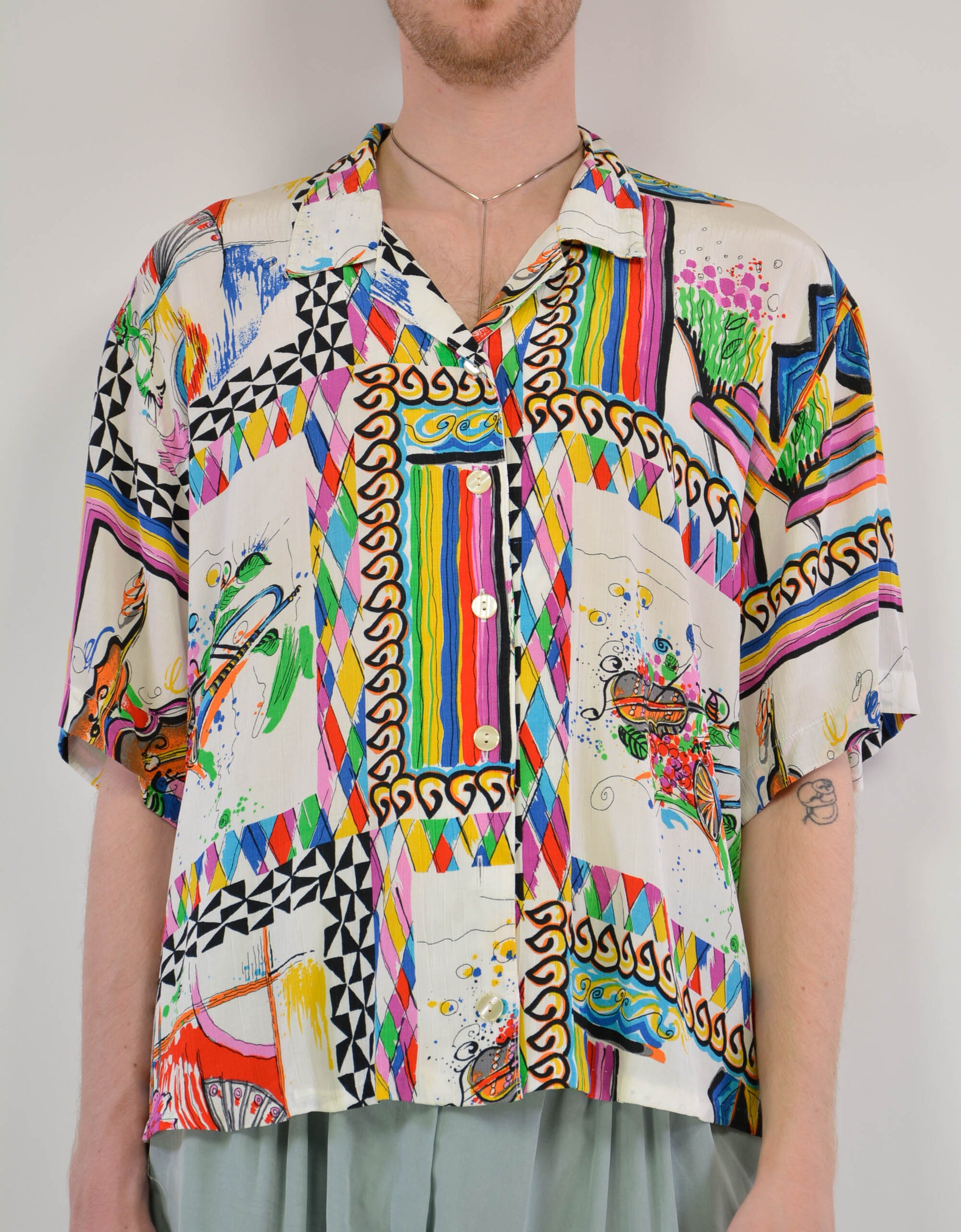 80s print blouse - PICKNWEIGHT - VINTAGE KILO STORE