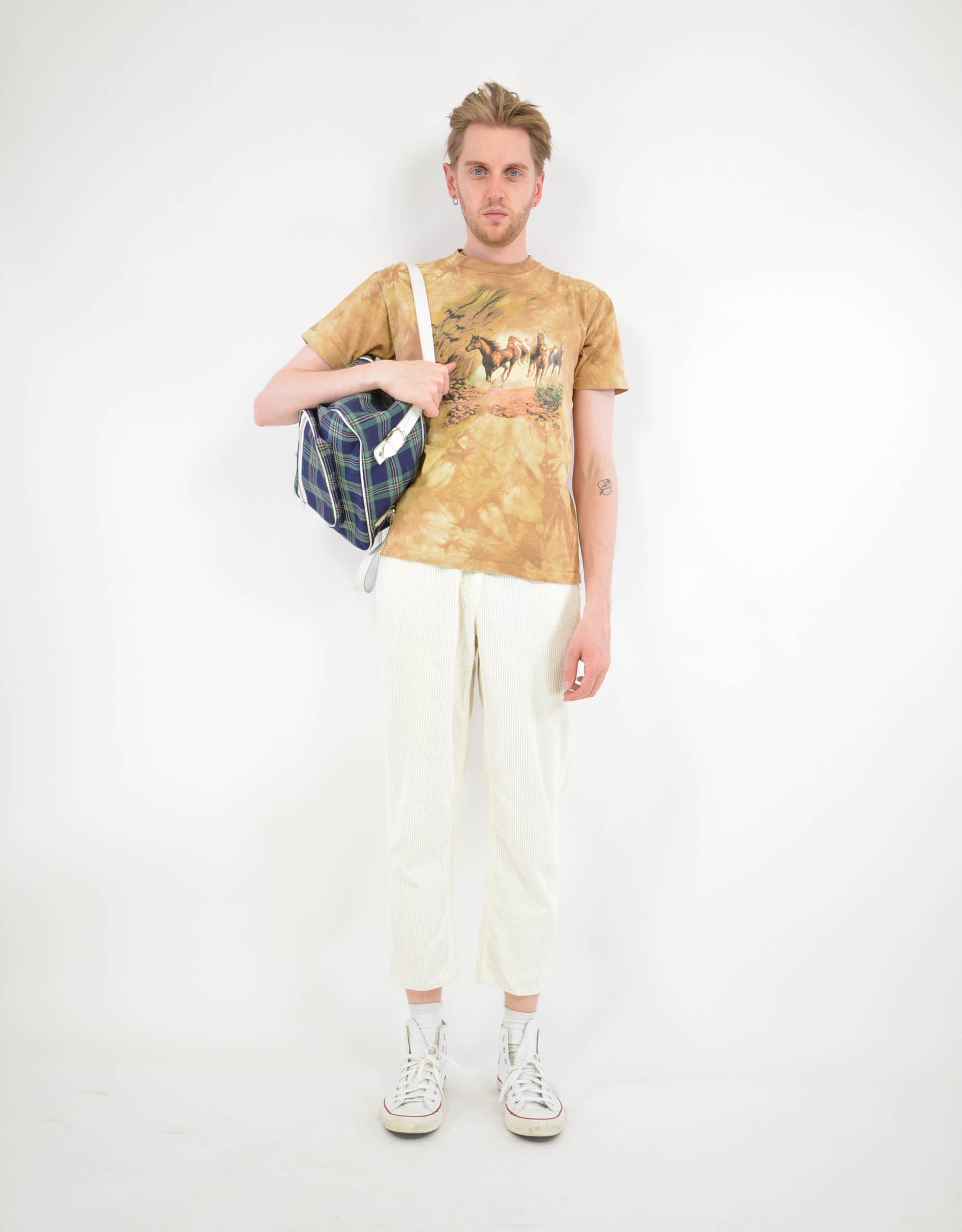 80s horse batik tee - PICKNWEIGHT - VINTAGE KILO STORE