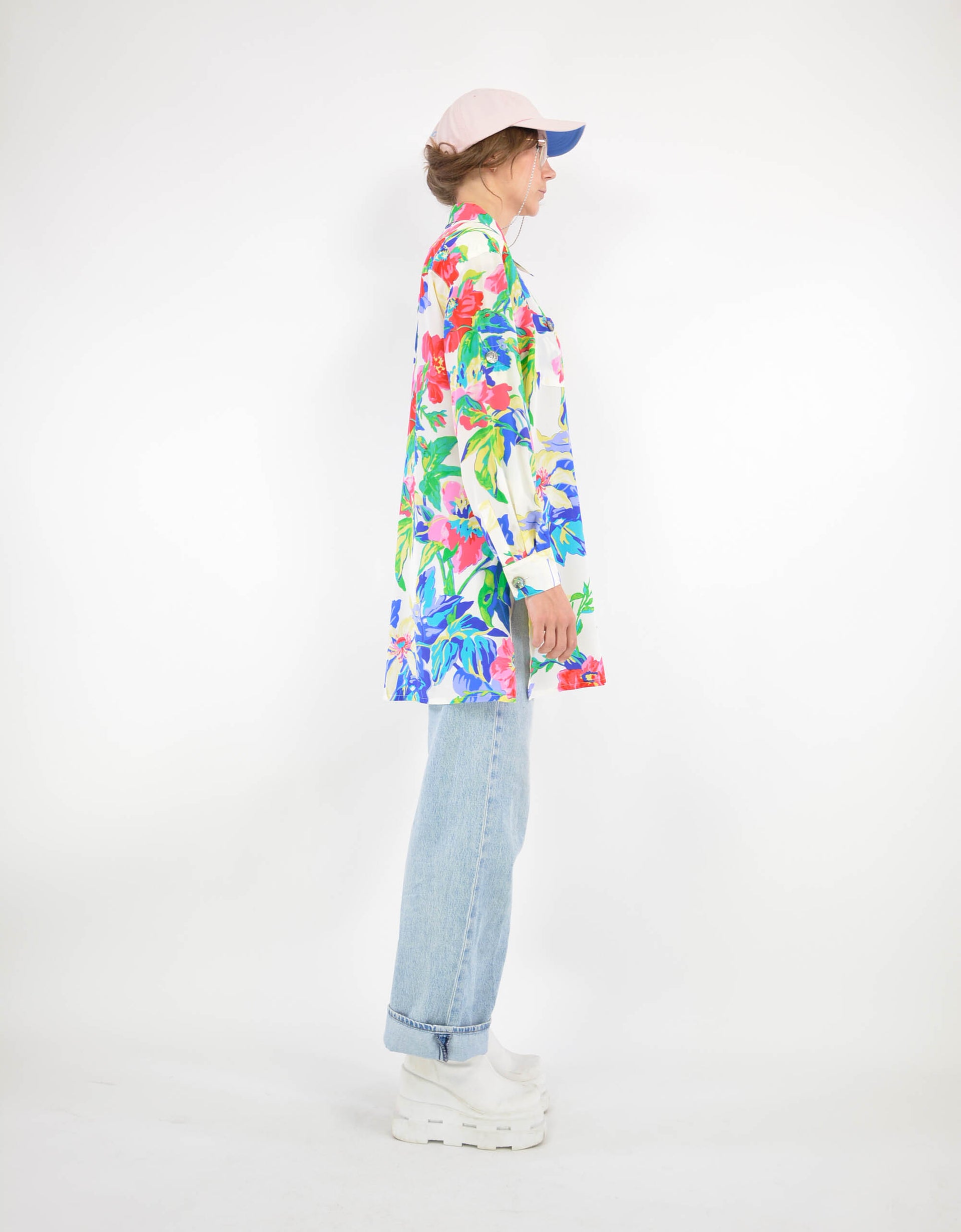 Flower silk blouse - PICKNWEIGHT - VINTAGE KILO STORE