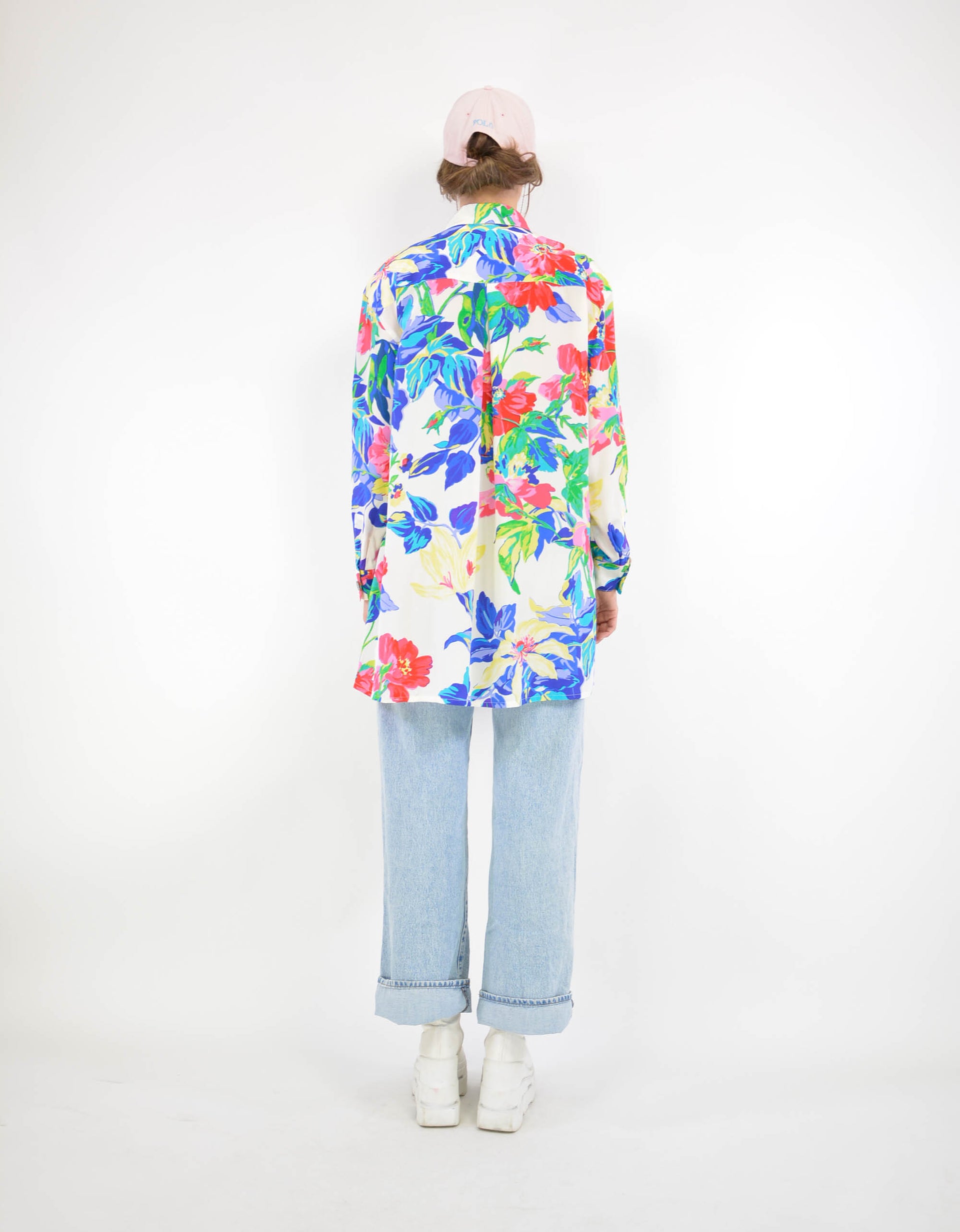 Flower silk blouse - PICKNWEIGHT - VINTAGE KILO STORE
