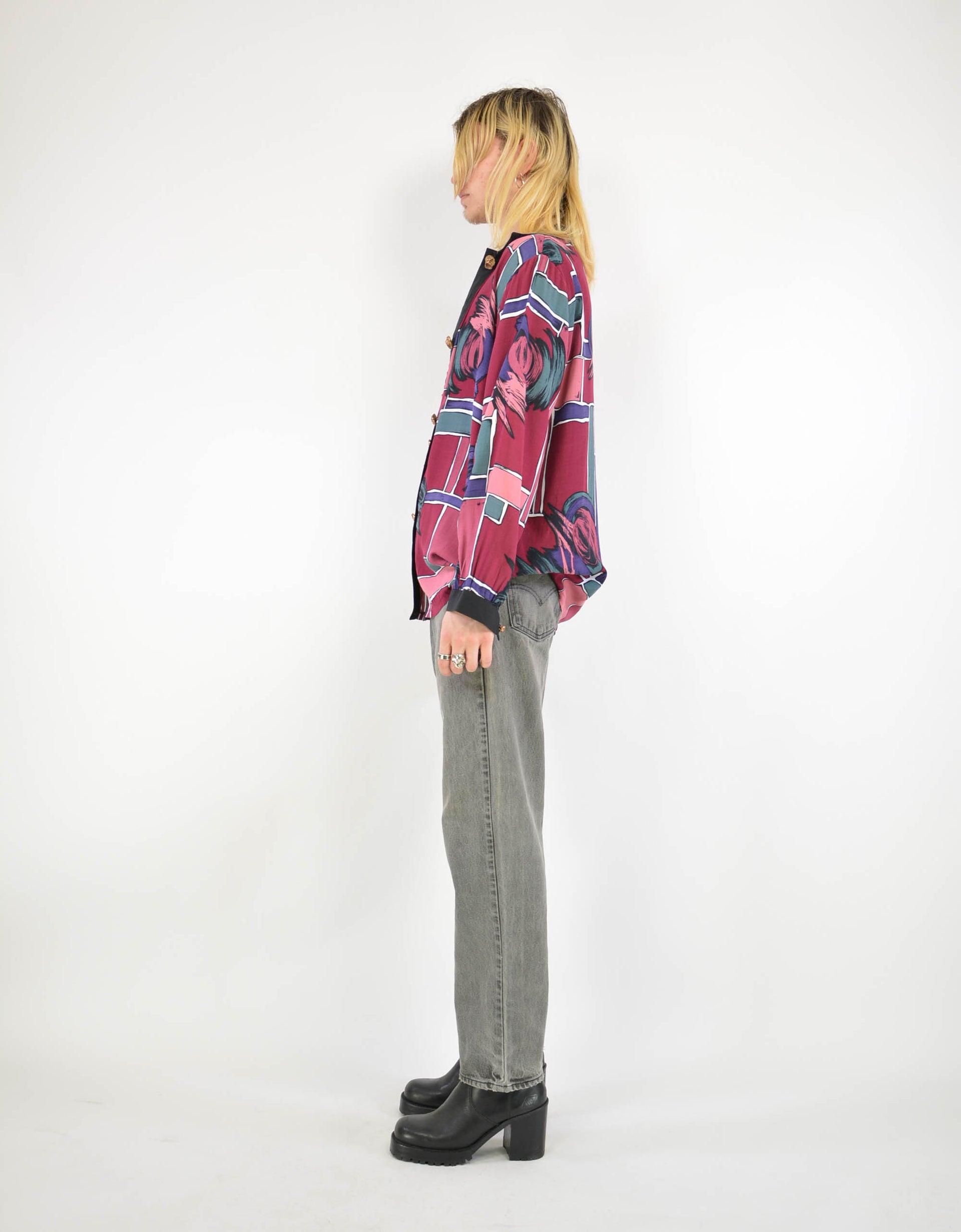 90s print blouse - PICKNWEIGHT - VINTAGE KILO STORE