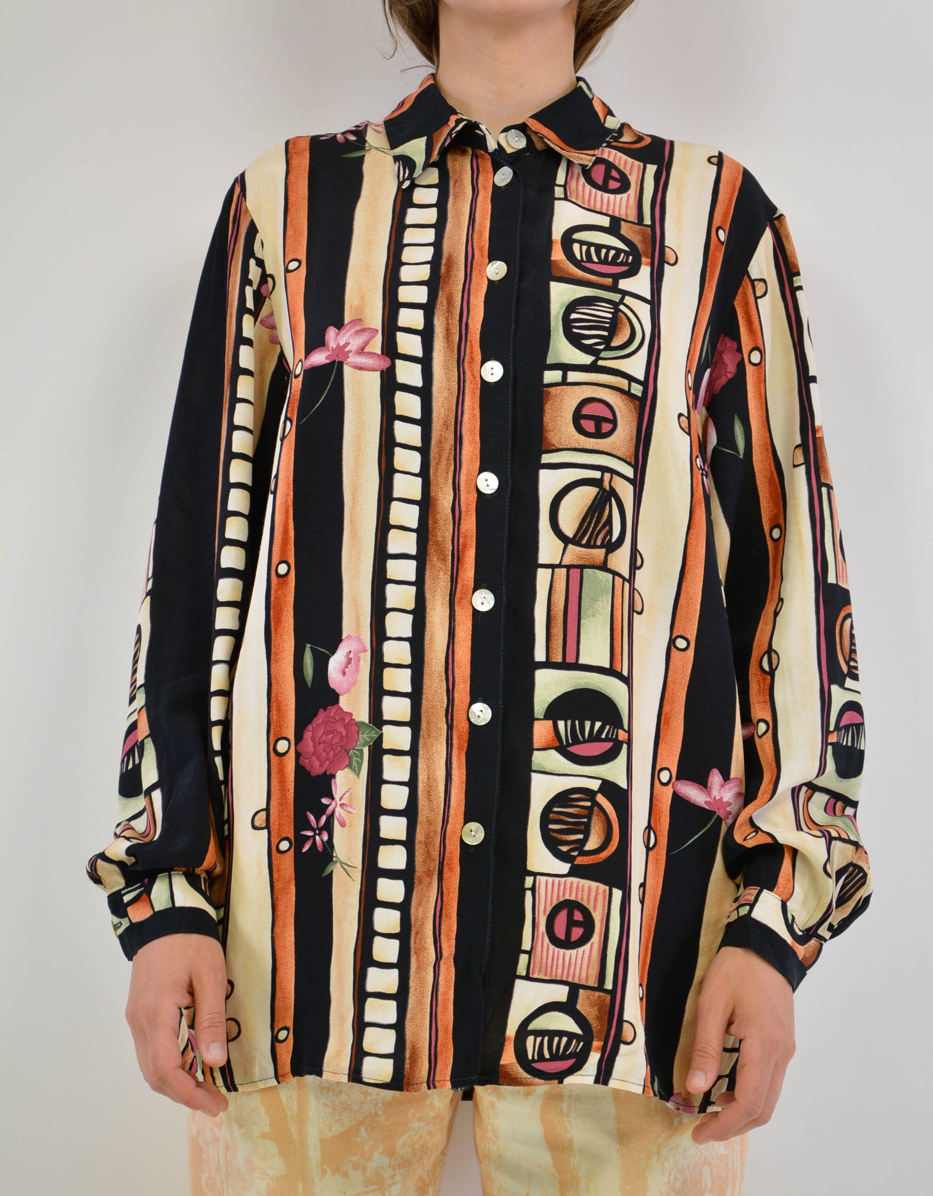 90s flower print blouse - PICKNWEIGHT - VINTAGE KILO STORE