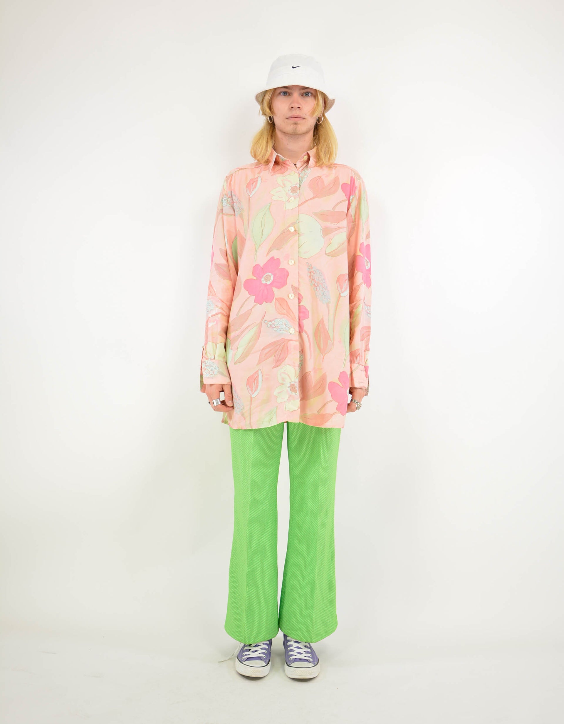 80s pink flower blouses - PICKNWEIGHT - VINTAGE KILO STORE