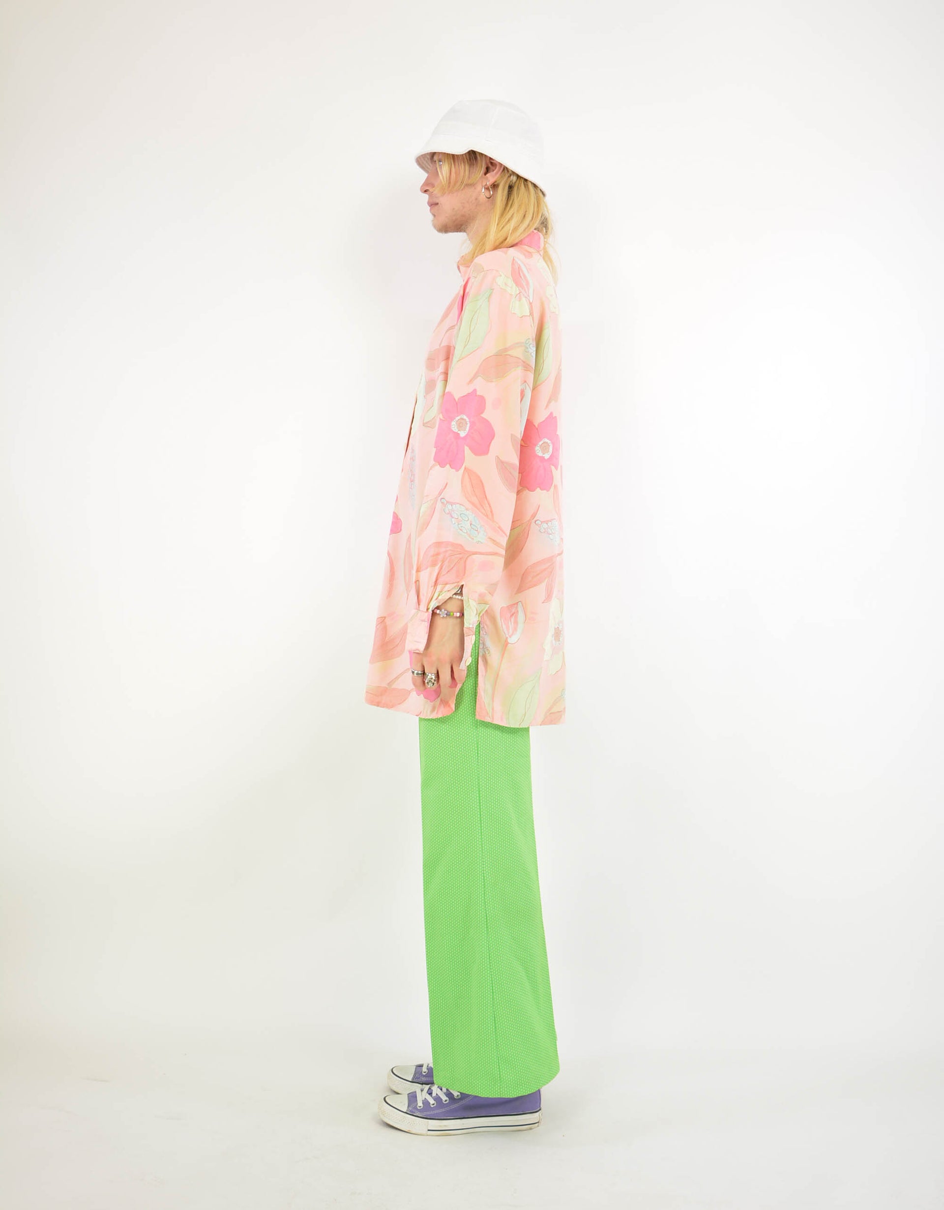 80s pink flower blouses - PICKNWEIGHT - VINTAGE KILO STORE