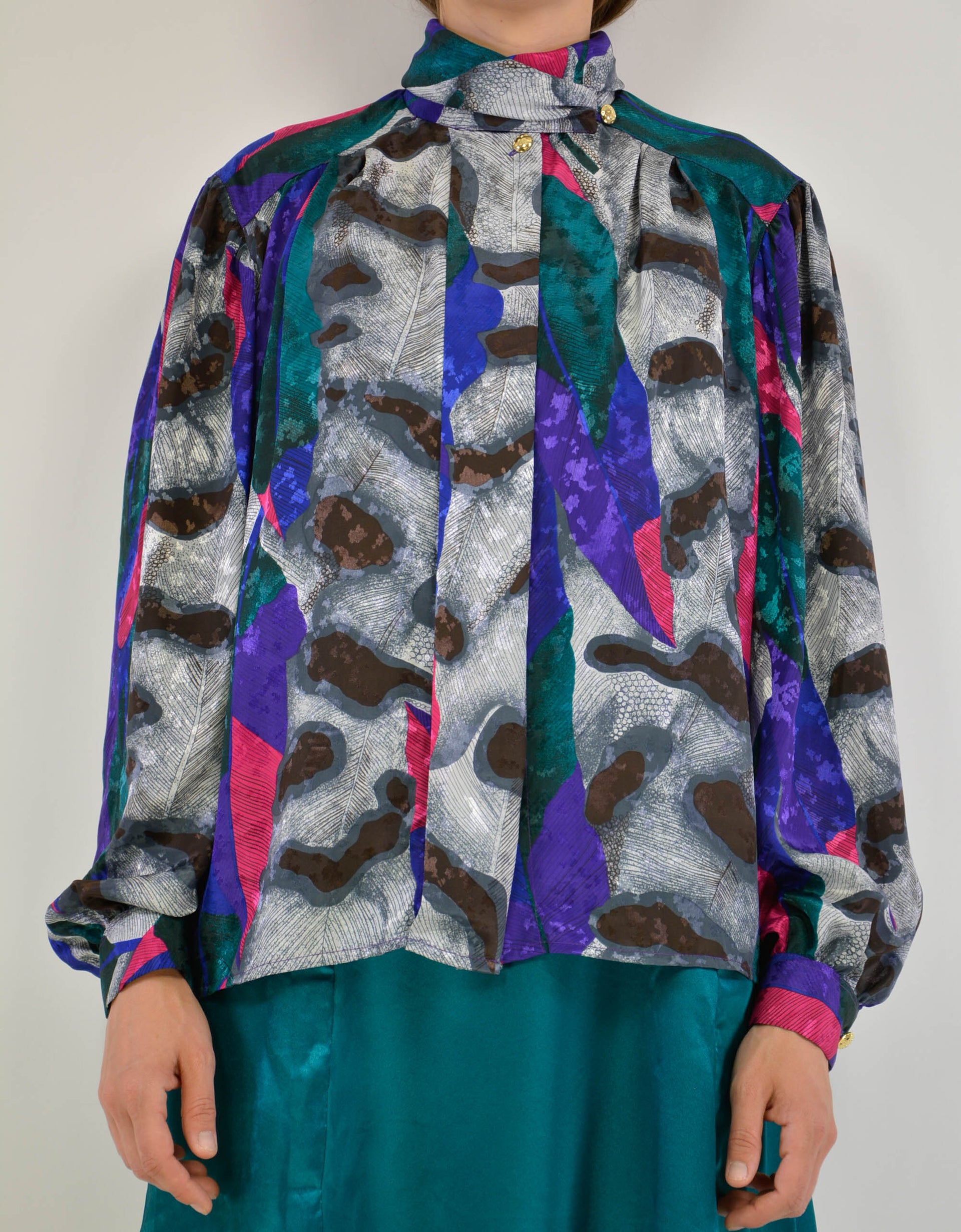 80s print blouse - PICKNWEIGHT - VINTAGE KILO STORE