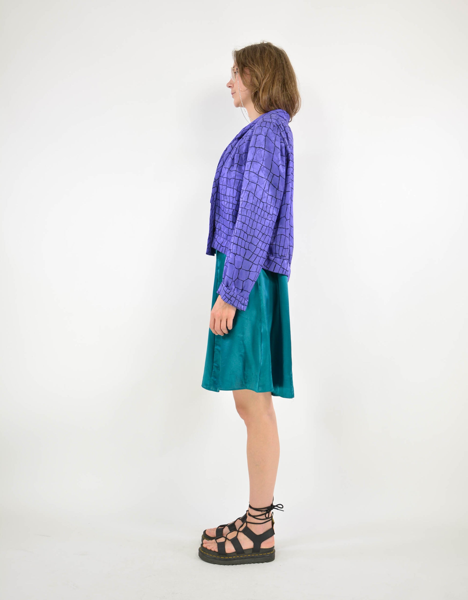 Purple print blouse - PICKNWEIGHT - VINTAGE KILO STORE