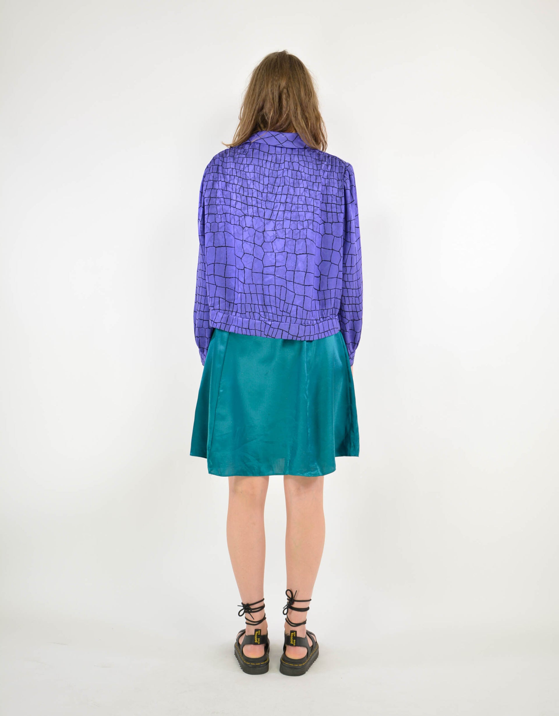 Purple print blouse - PICKNWEIGHT - VINTAGE KILO STORE