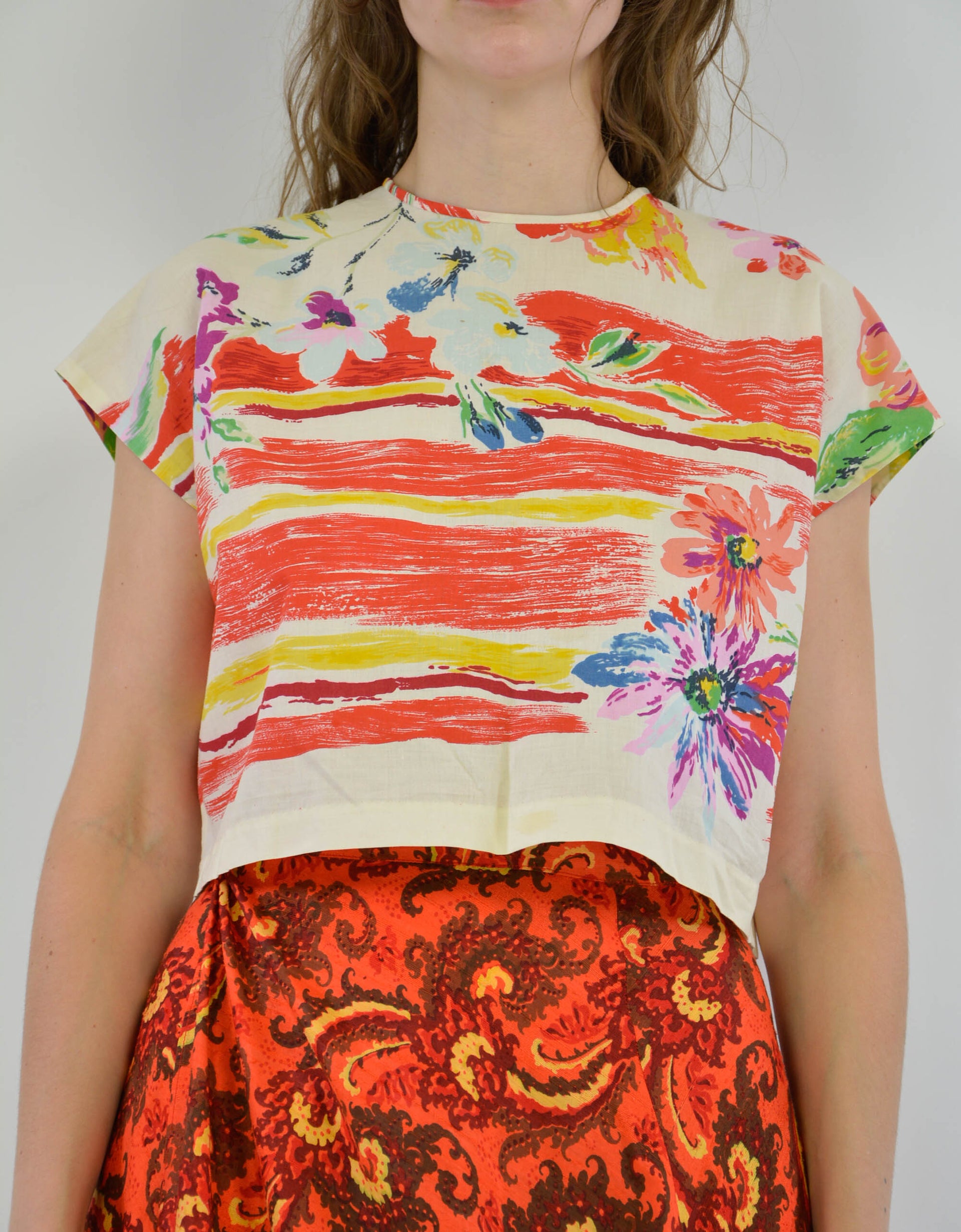 90s flower blouse - PICKNWEIGHT - VINTAGE KILO STORE
