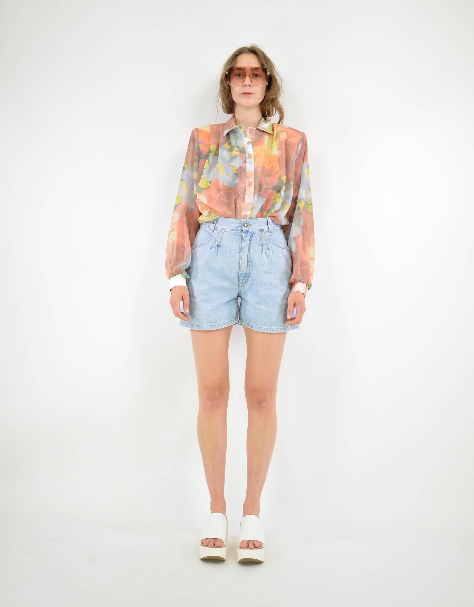 Transparent flower blouse - PICKNWEIGHT - VINTAGE KILO STORE