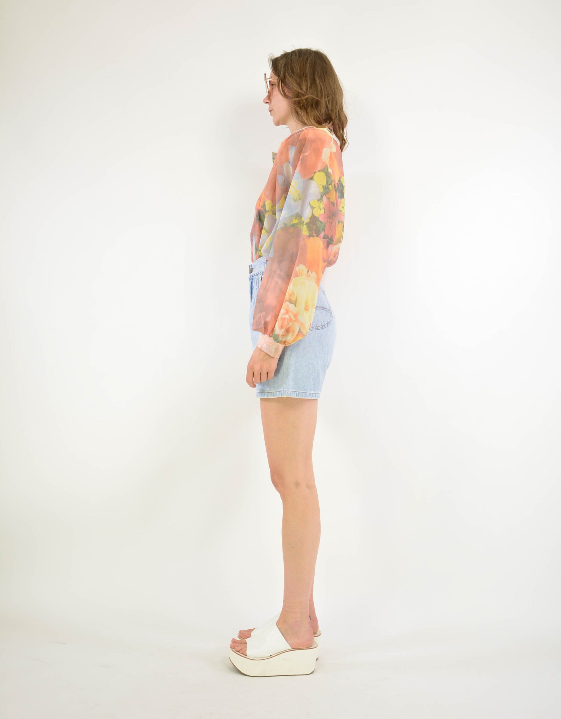 Transparent flower blouse - PICKNWEIGHT - VINTAGE KILO STORE