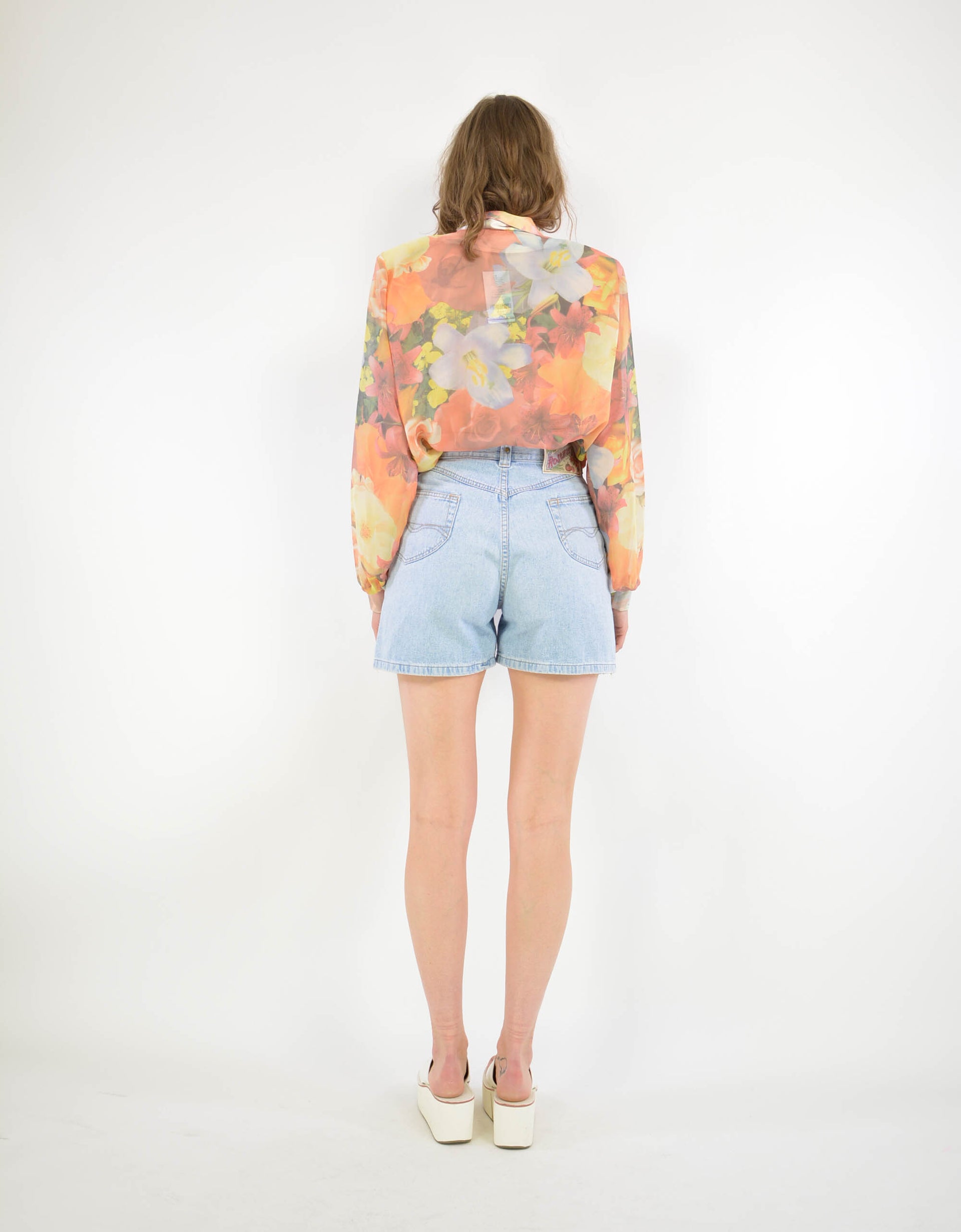 Transparent flower blouse - PICKNWEIGHT - VINTAGE KILO STORE