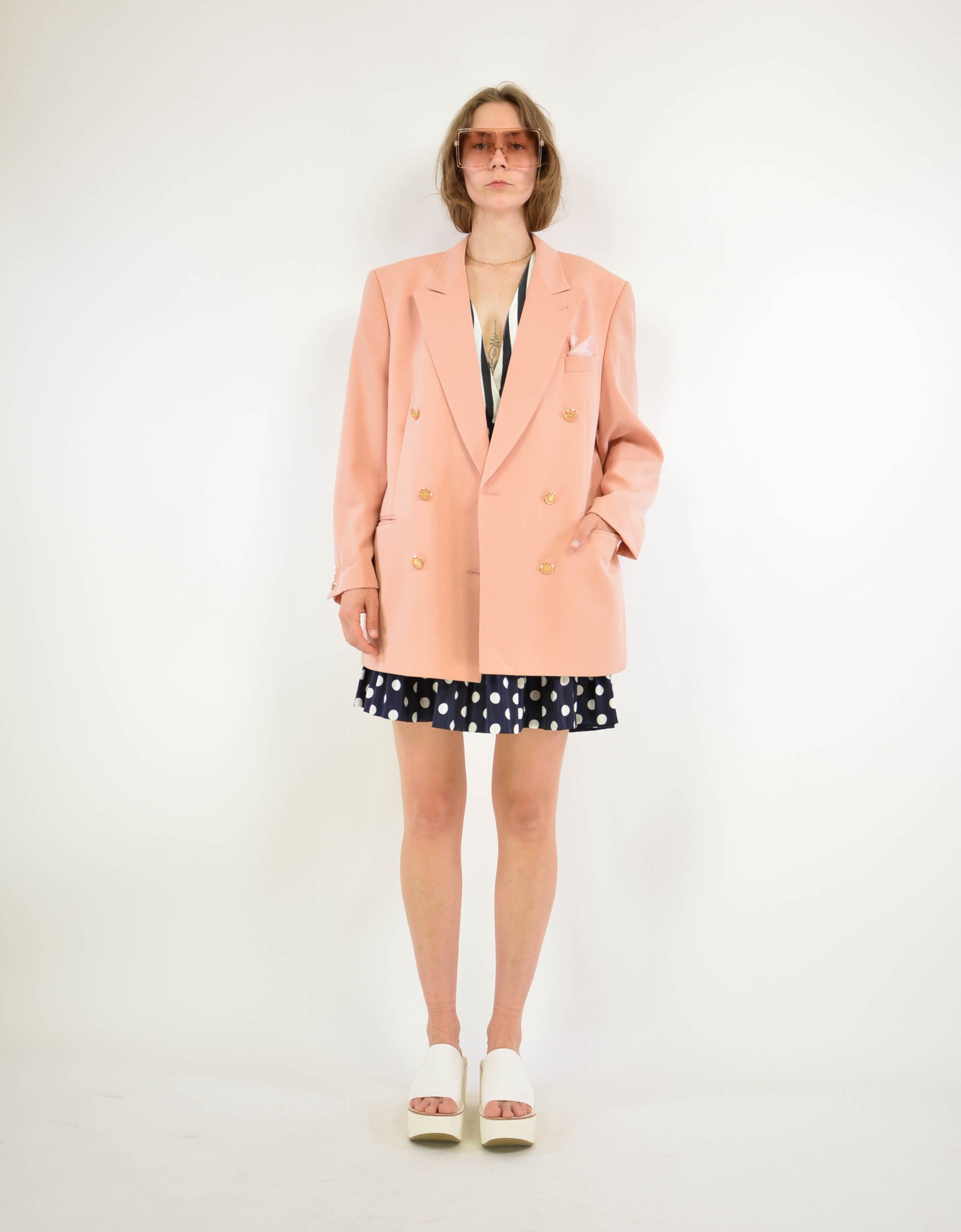 80s double breasted blazer - PICKNWEIGHT - VINTAGE KILO STORE