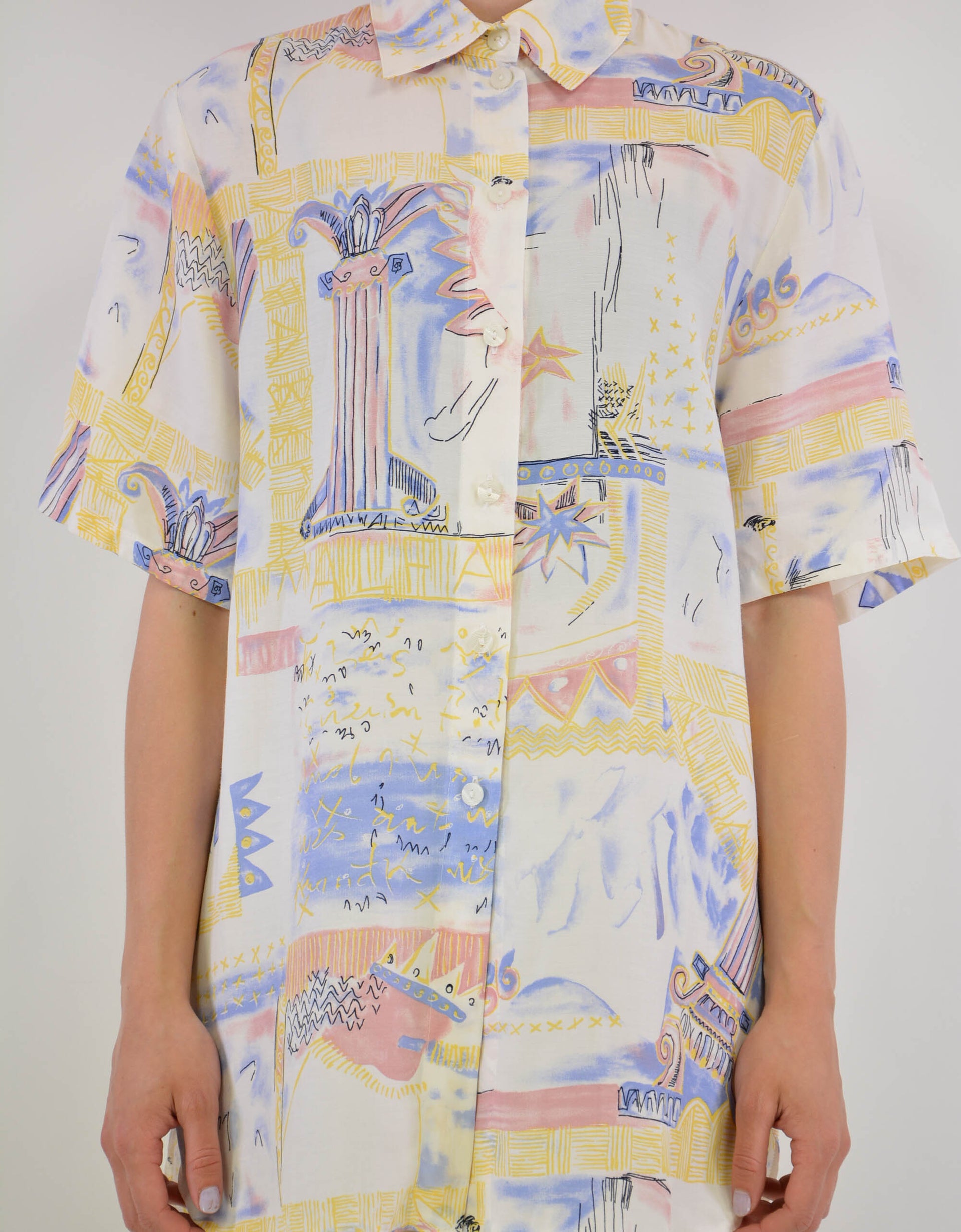 90s print blouse - PICKNWEIGHT - VINTAGE KILO STORE