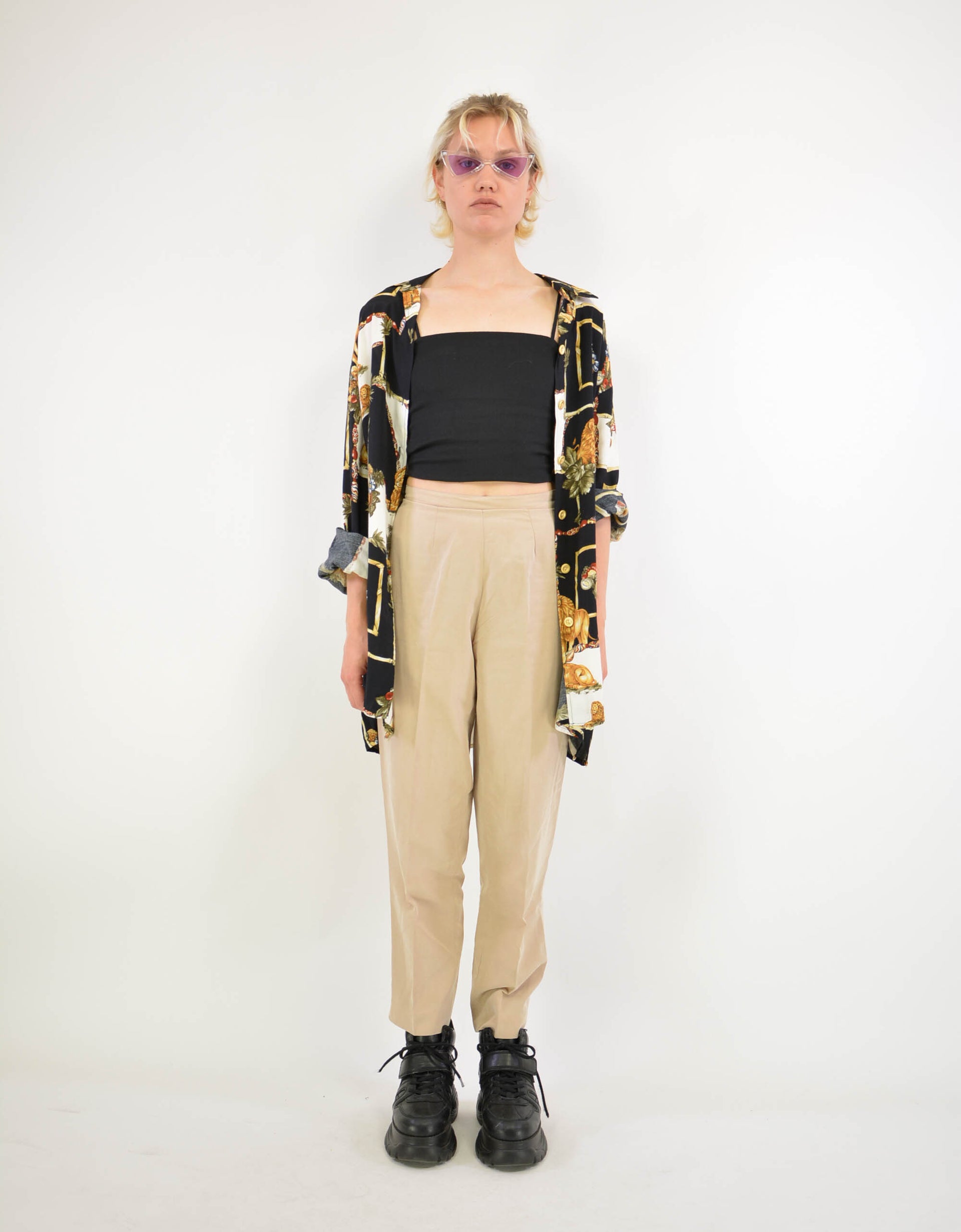 Baroque print blouse - PICKNWEIGHT - VINTAGE KILO STORE