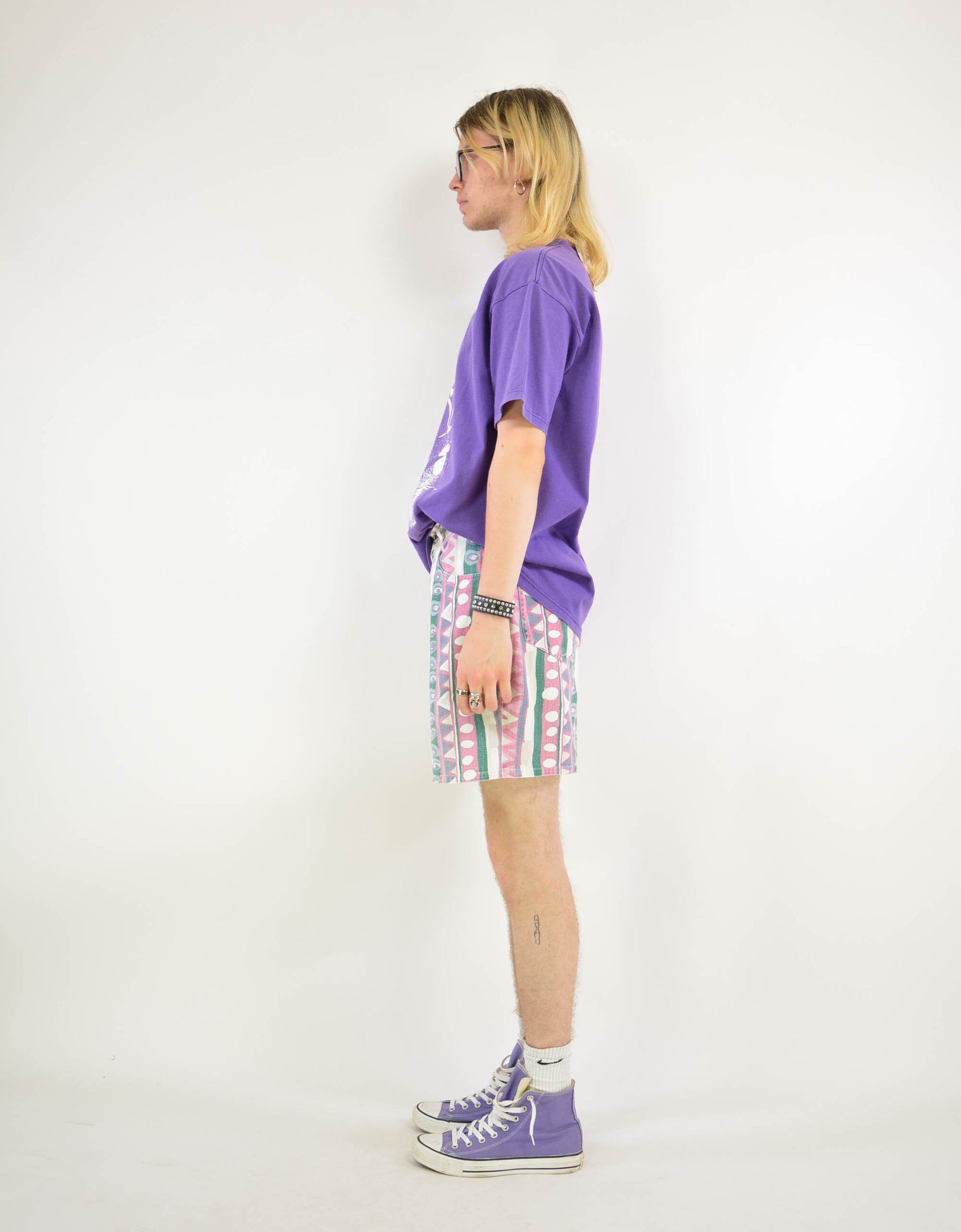 Purple beach print tee - PICKNWEIGHT - VINTAGE KILO STORE