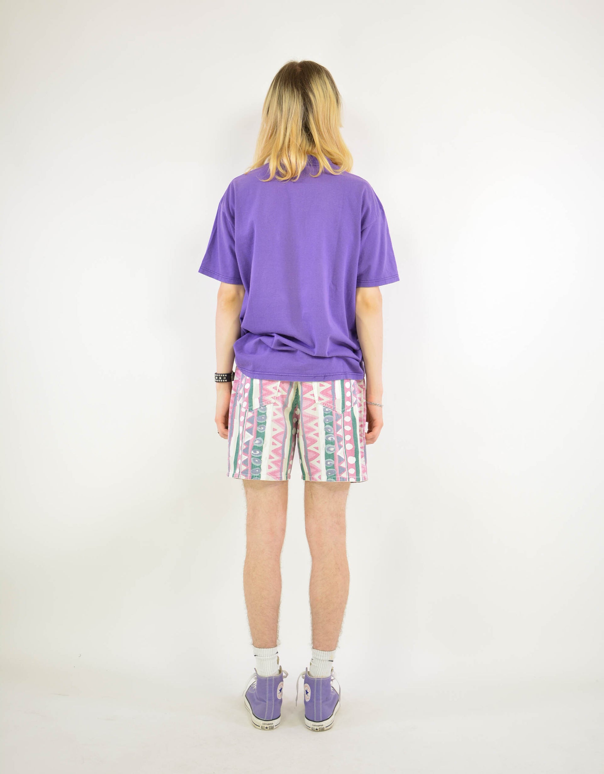Purple beach print tee - PICKNWEIGHT - VINTAGE KILO STORE
