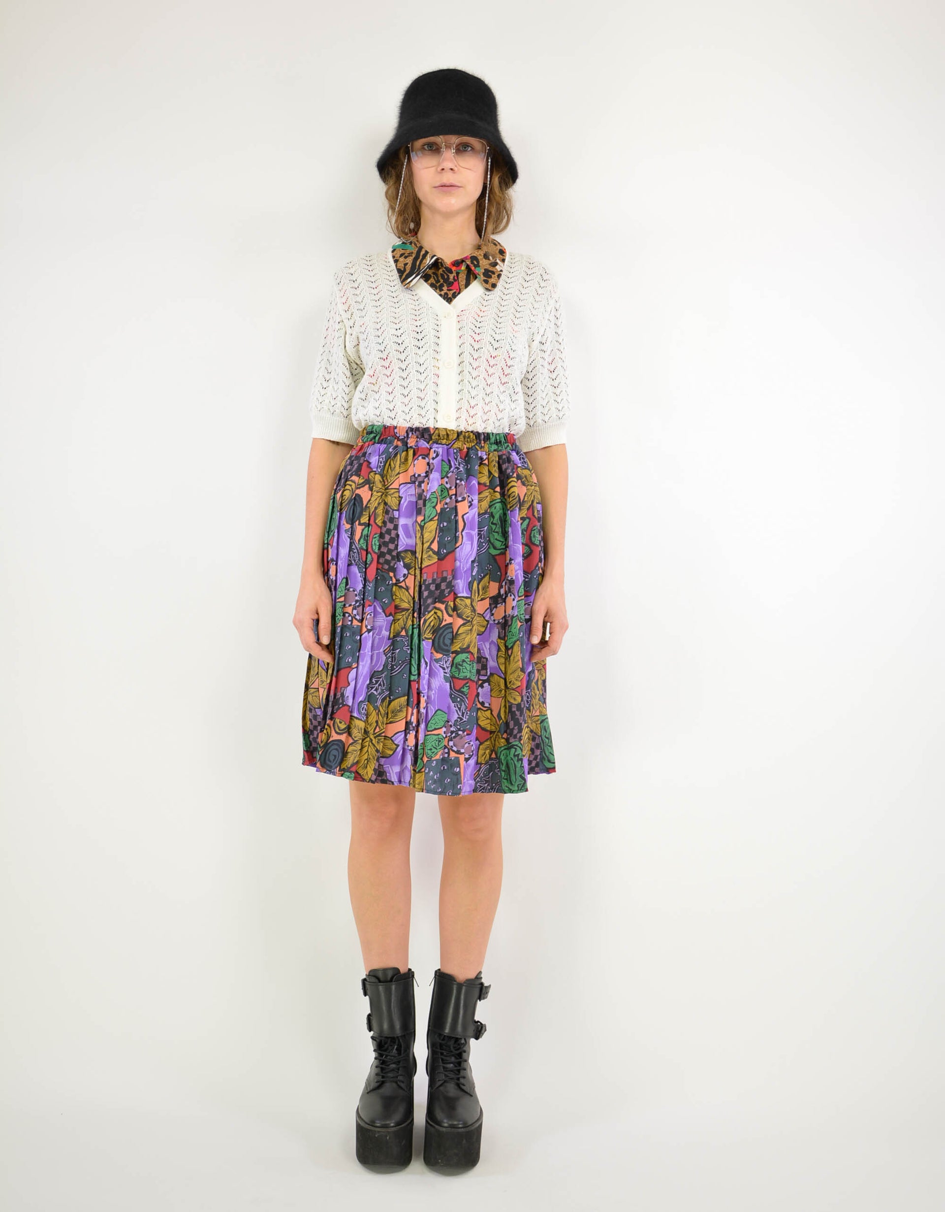 80s flower skirt - PICKNWEIGHT - VINTAGE KILO STORE