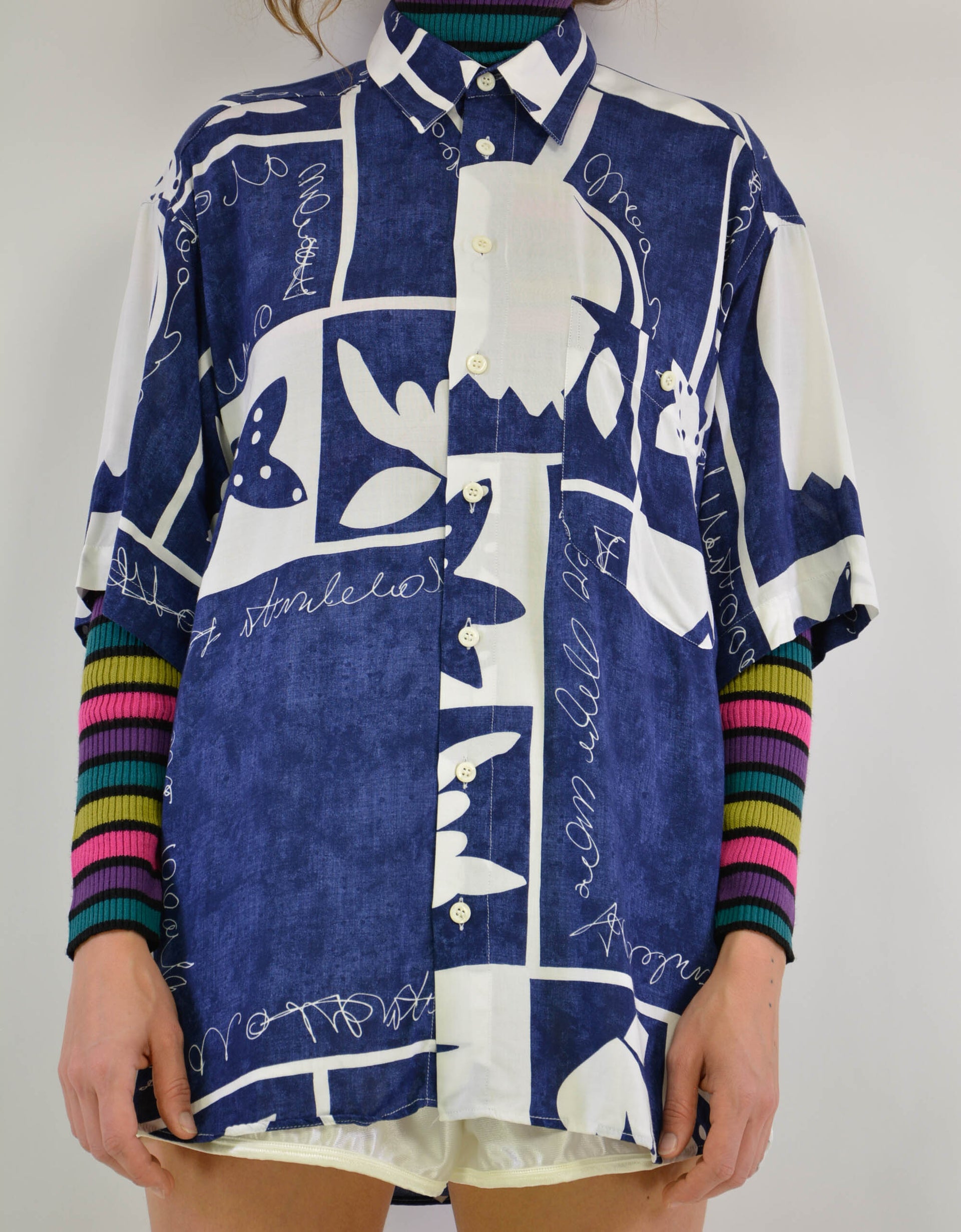 90s print shirt - PICKNWEIGHT - VINTAGE KILO STORE