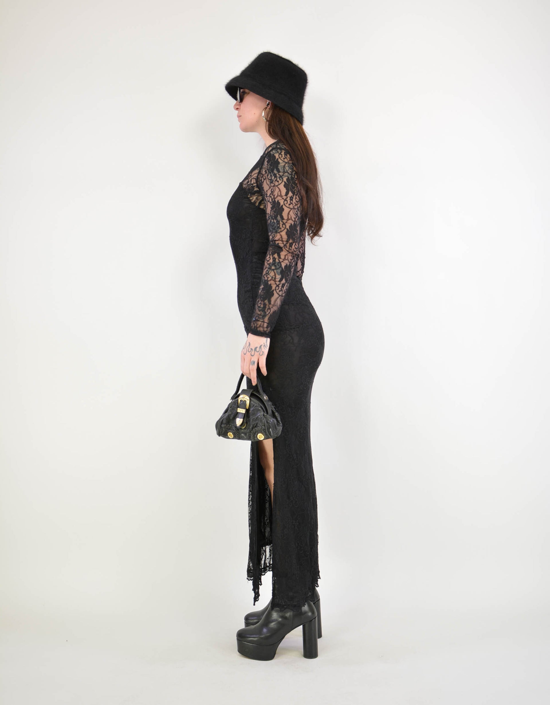 Embroidered black dress - PICKNWEIGHT - VINTAGE KILO STORE