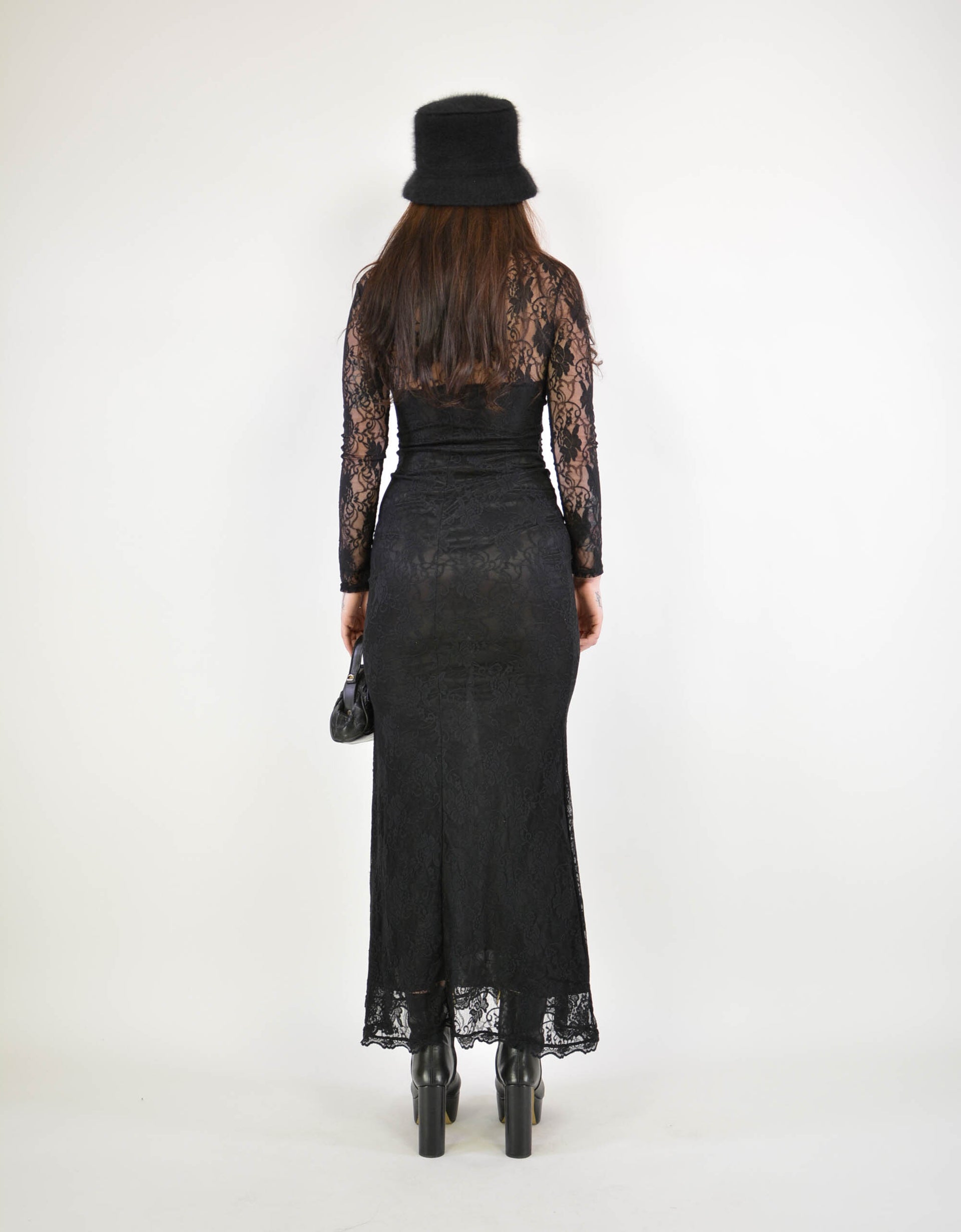 Embroidered black dress - PICKNWEIGHT - VINTAGE KILO STORE