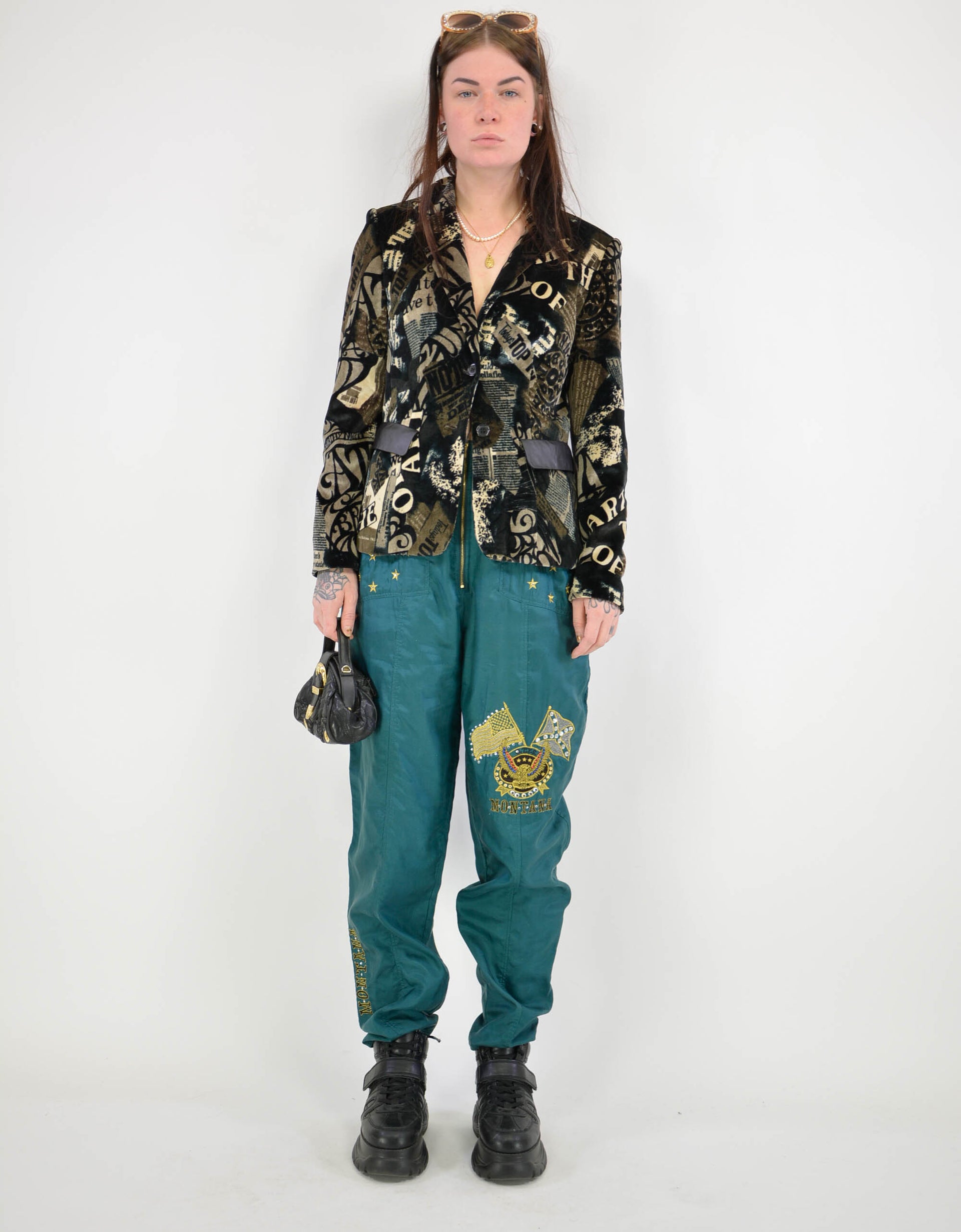 90s velvet suit jacket - PICKNWEIGHT - VINTAGE KILO STORE