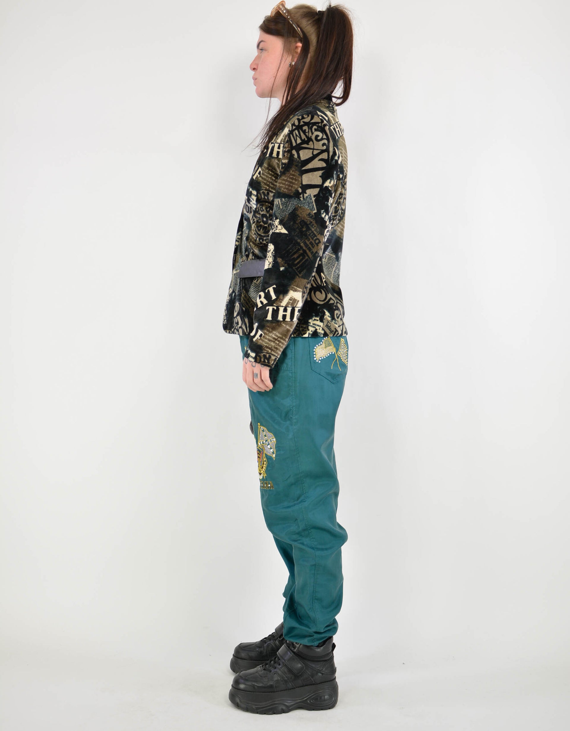 90s velvet suit jacket - PICKNWEIGHT - VINTAGE KILO STORE