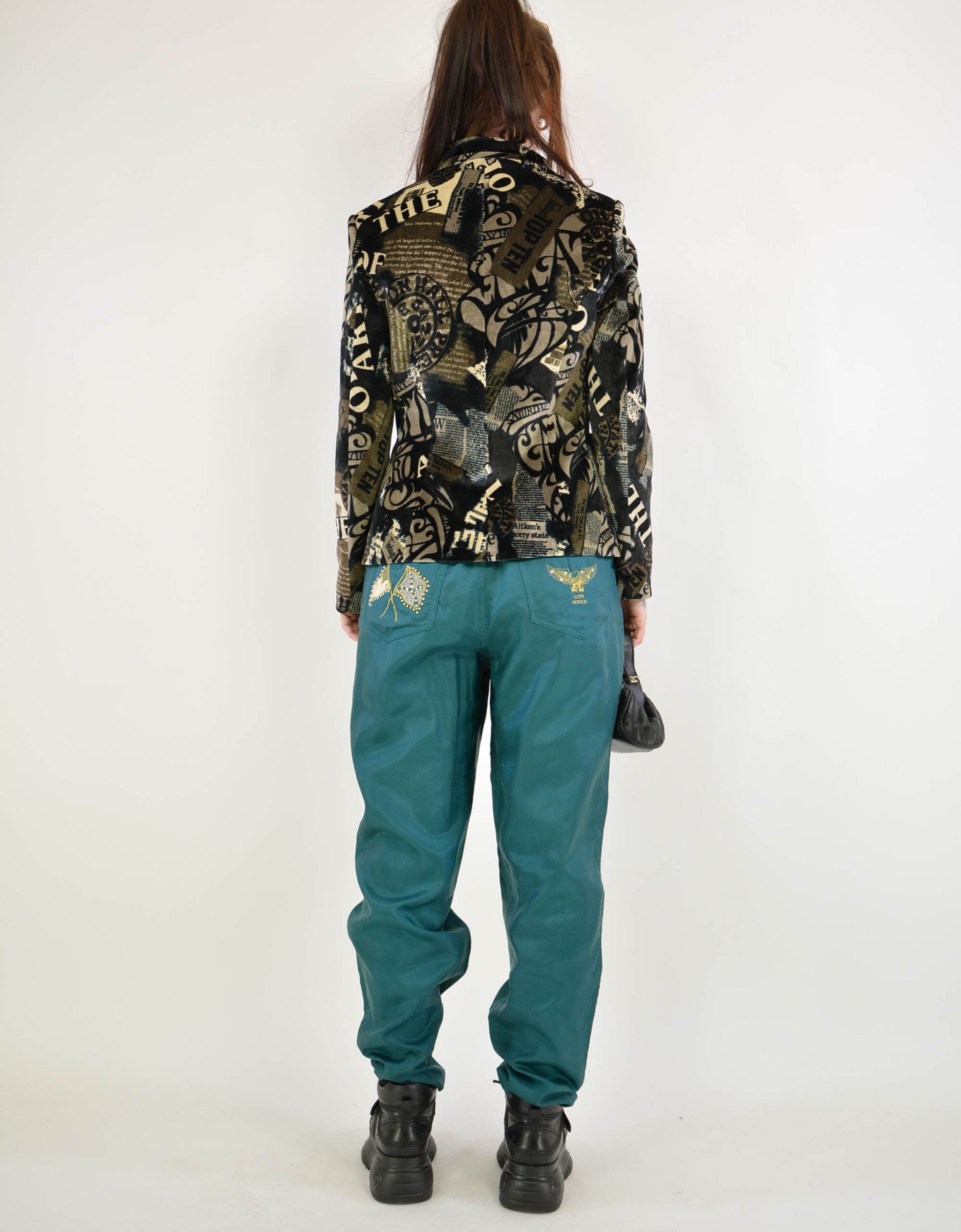 90s velvet suit jacket - PICKNWEIGHT - VINTAGE KILO STORE