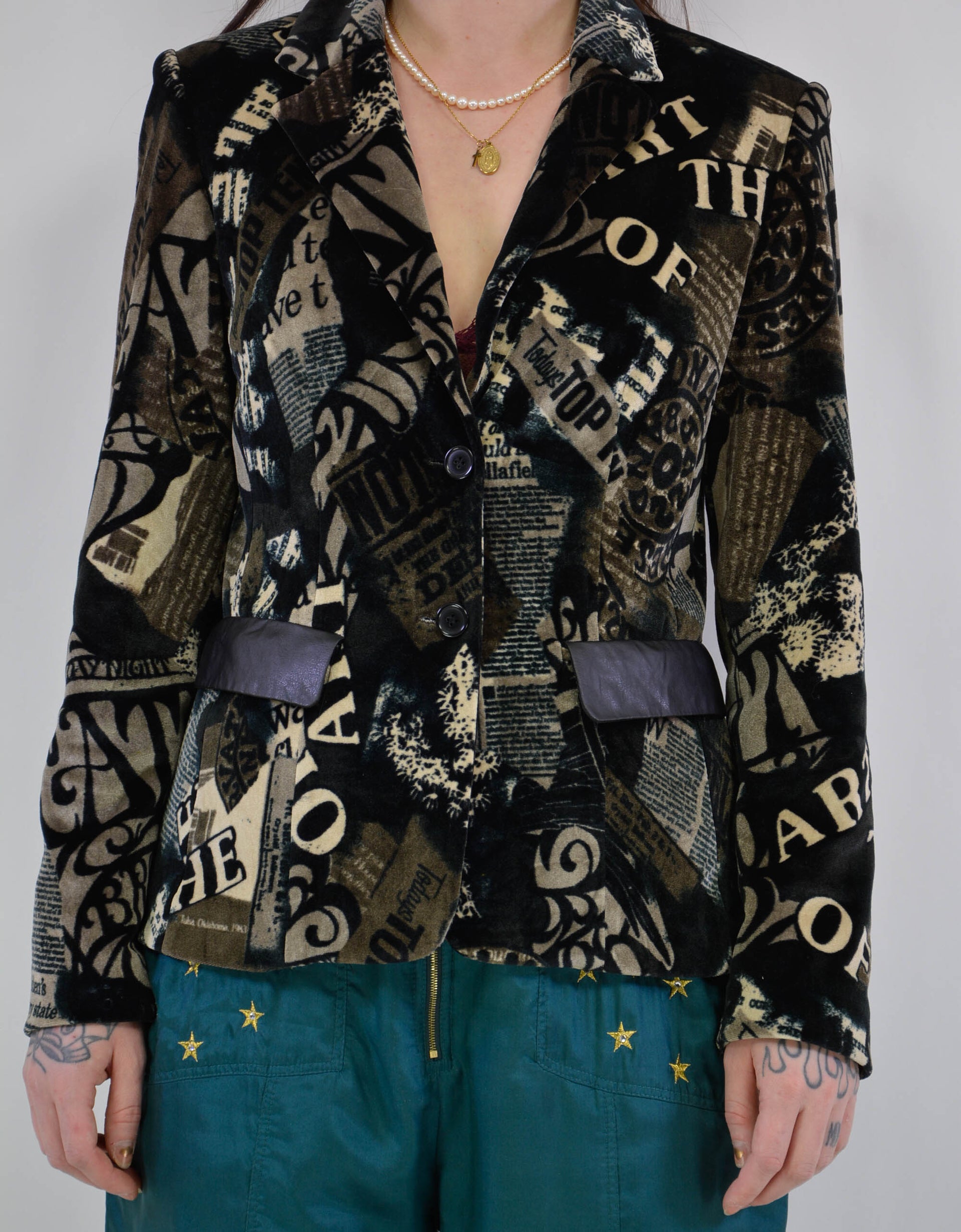 90s velvet suit jacket - PICKNWEIGHT - VINTAGE KILO STORE