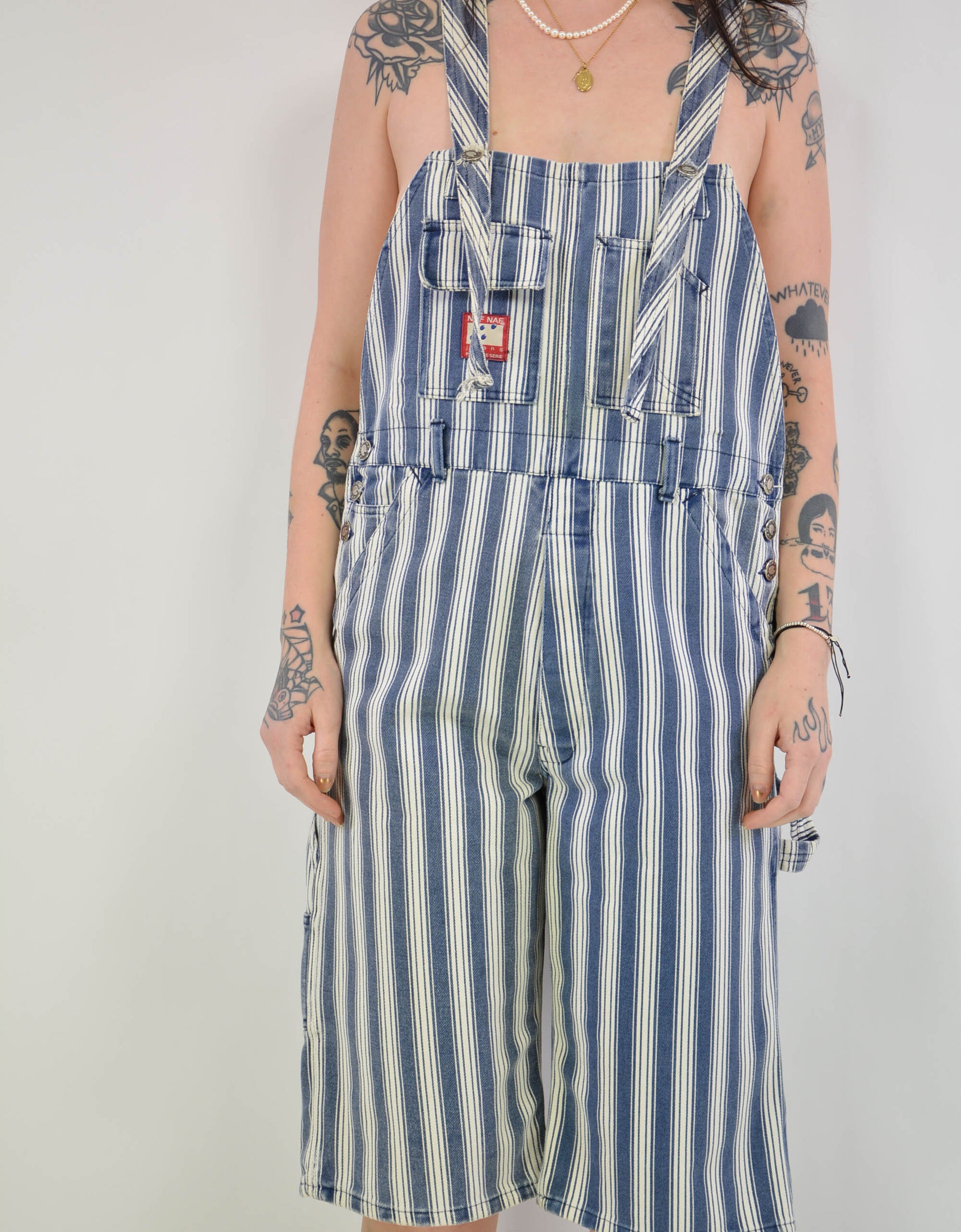 Stripe dungarees - PICKNWEIGHT - VINTAGE KILO STORE