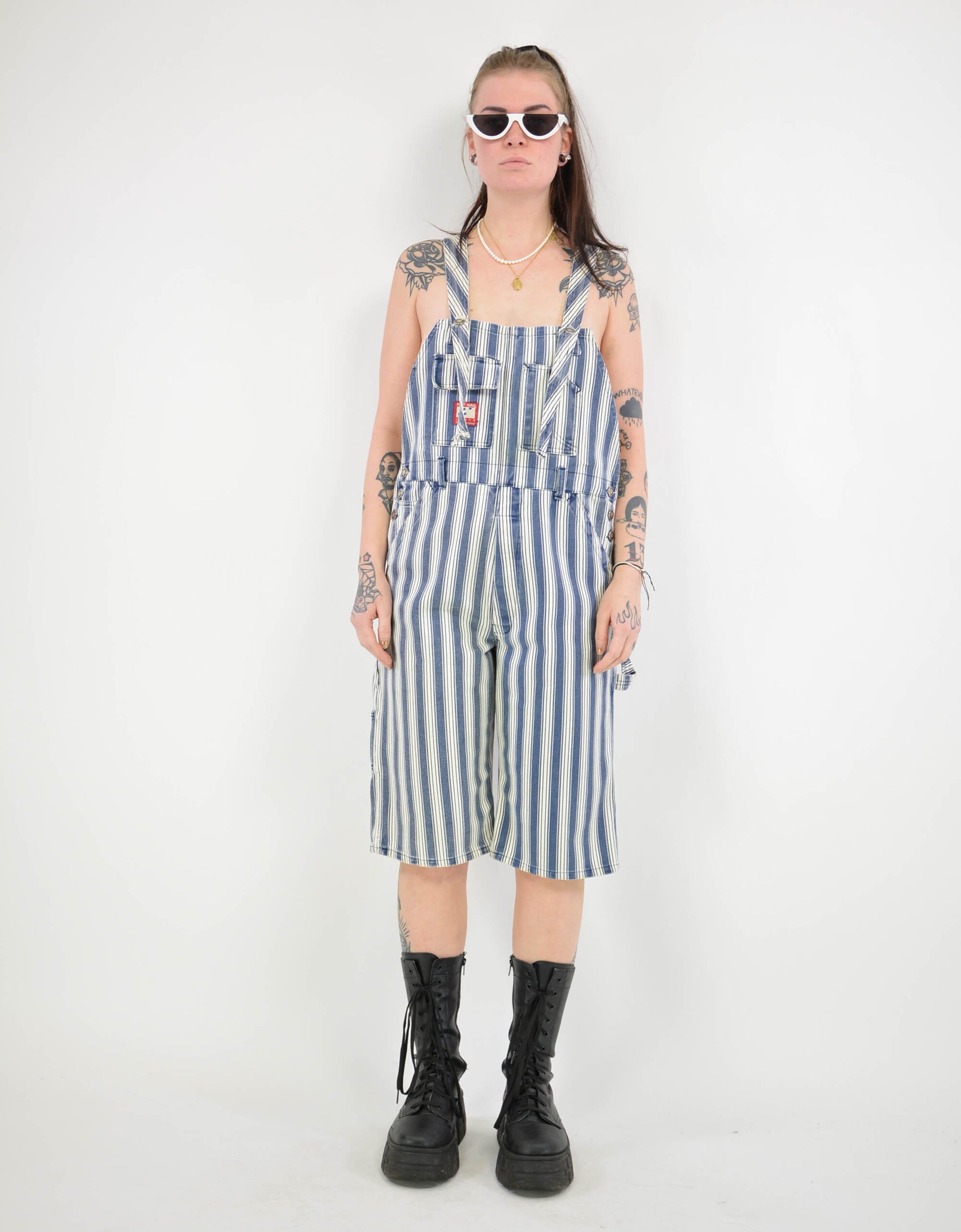 Stripe dungarees - PICKNWEIGHT - VINTAGE KILO STORE