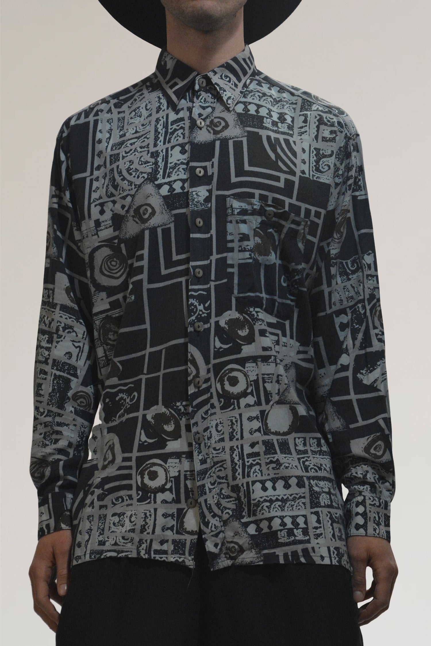 80s print shirt - PICKNWEIGHT - VINTAGE KILO STORE