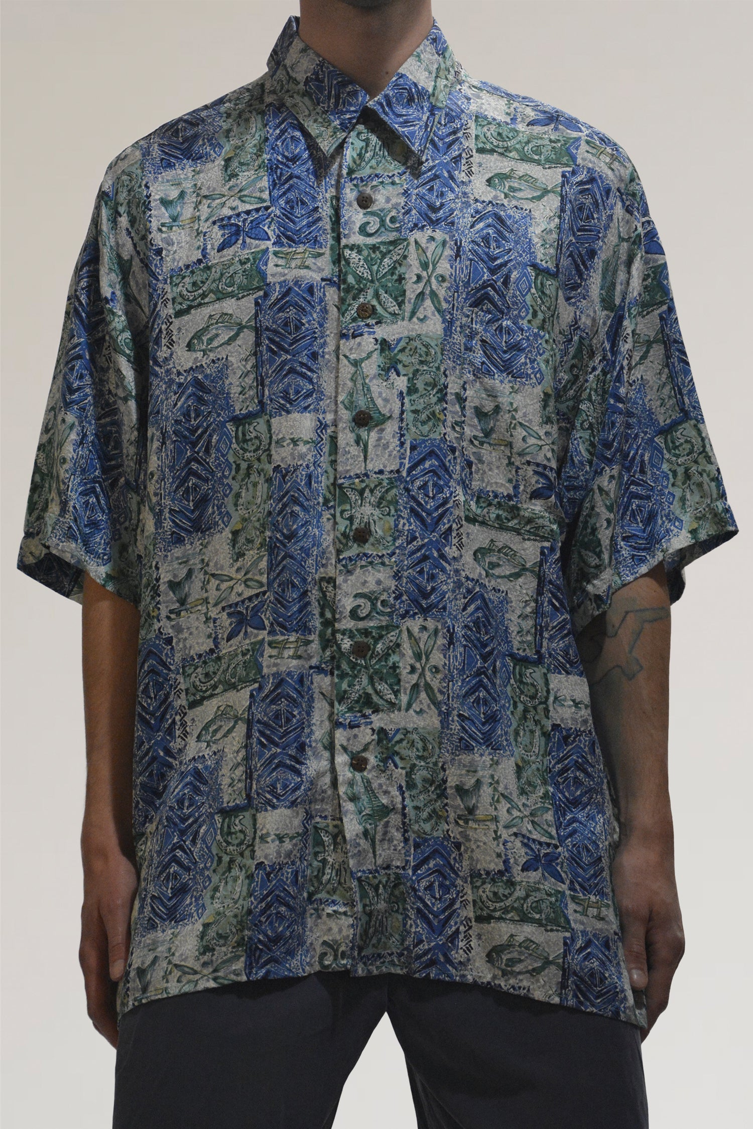 90s print shirt - PICKNWEIGHT - VINTAGE KILO STORE