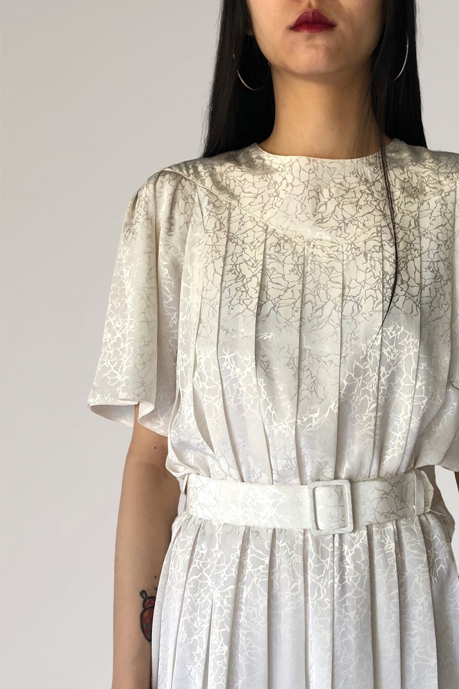 White pattern dress - PICKNWEIGHT - VINTAGE KILO STORE